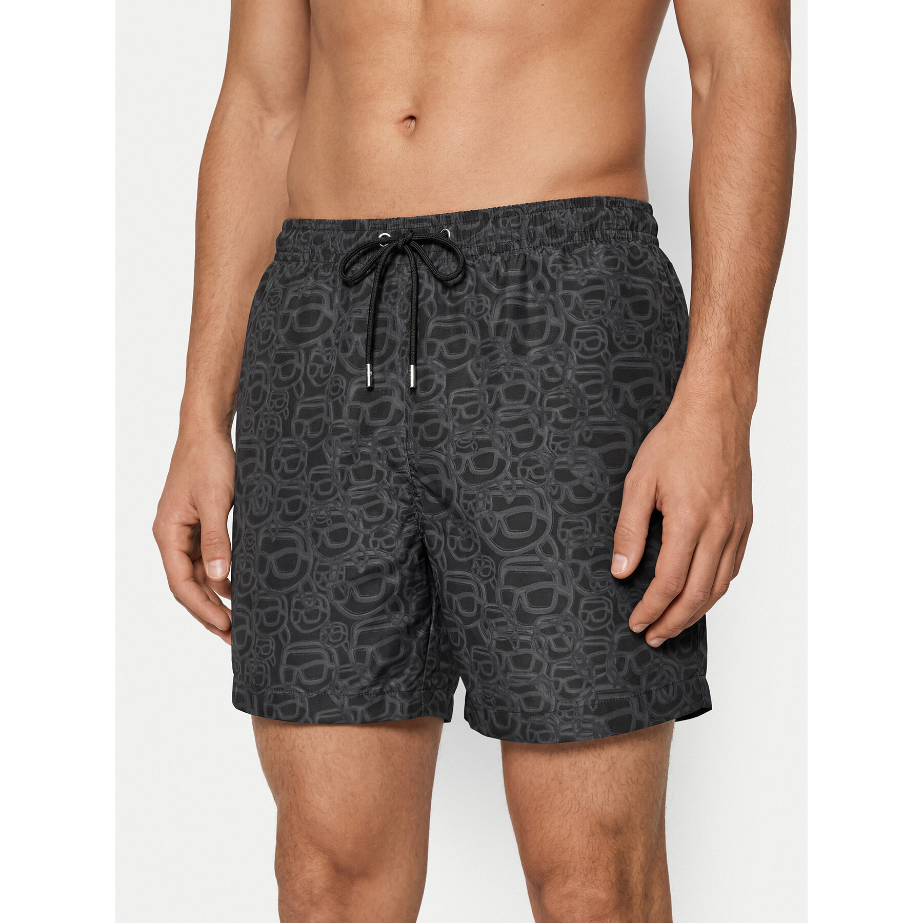 KARL LAGERFELD Badeshorts B3M46003 Schwarz Regular Fit