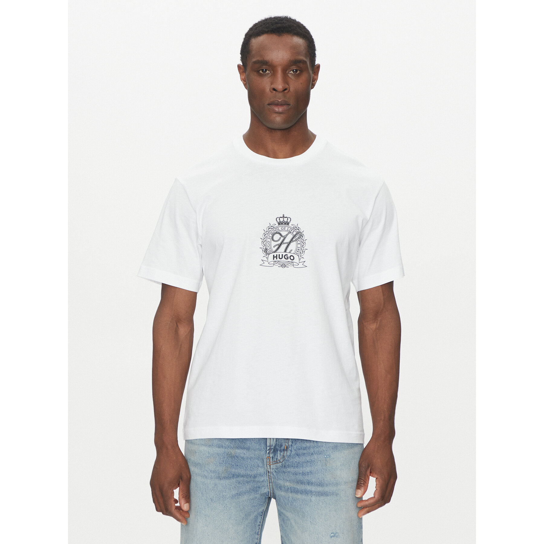 HUGO Póló 50538246 Fehér Regular Fit