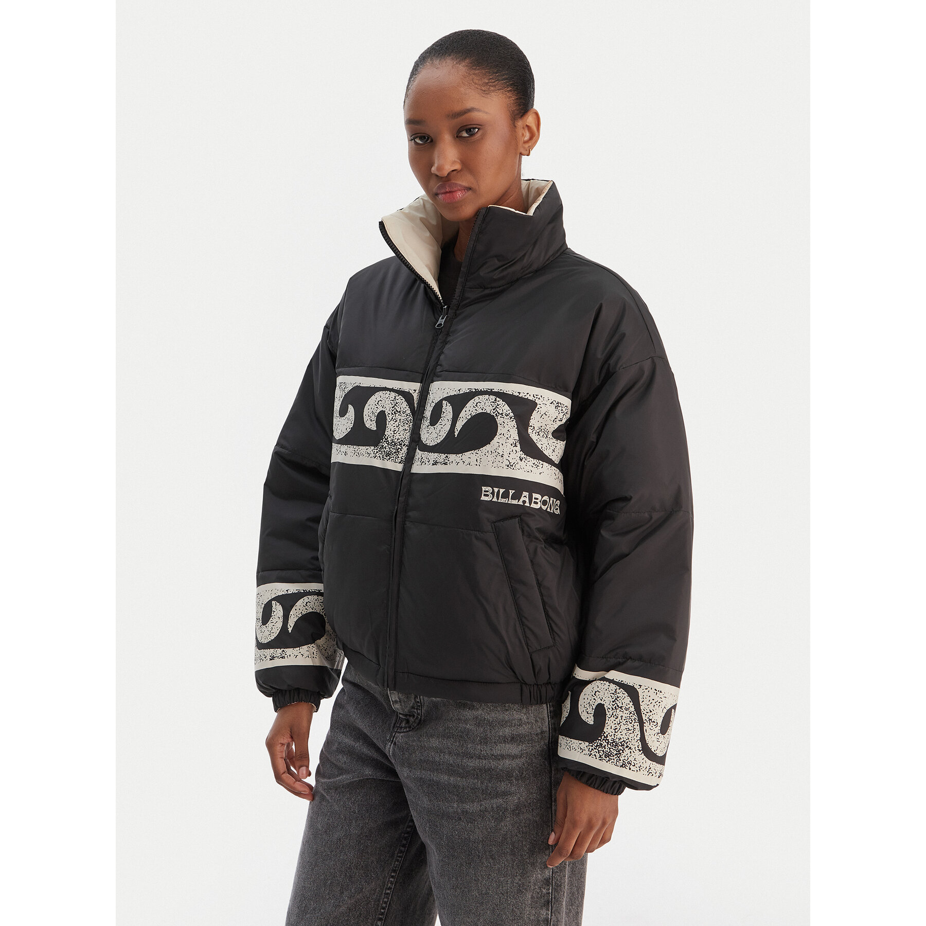 Billabong Winterjacke Cozy Puffer EBJJK00140 Schwarz Regular Fit