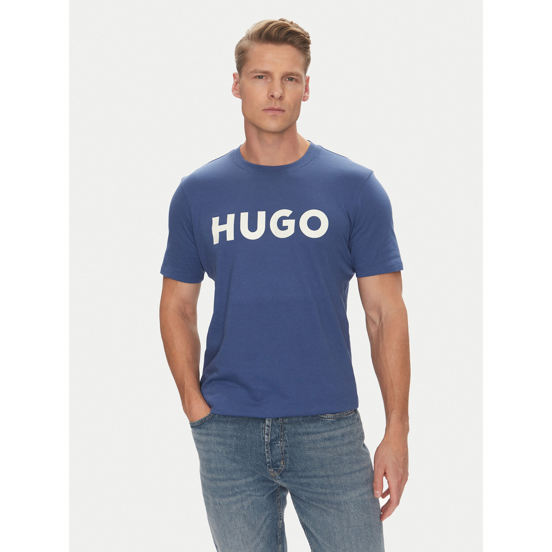 HUGO T-shirt Dulivio 50467556 Blu Regular Fit