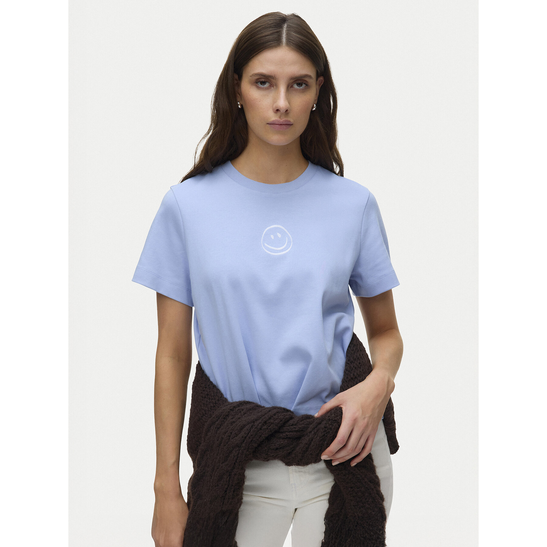 Vero Moda T-Shirt Sara 10311633 Ανοιχτό μπλε Regular Fit