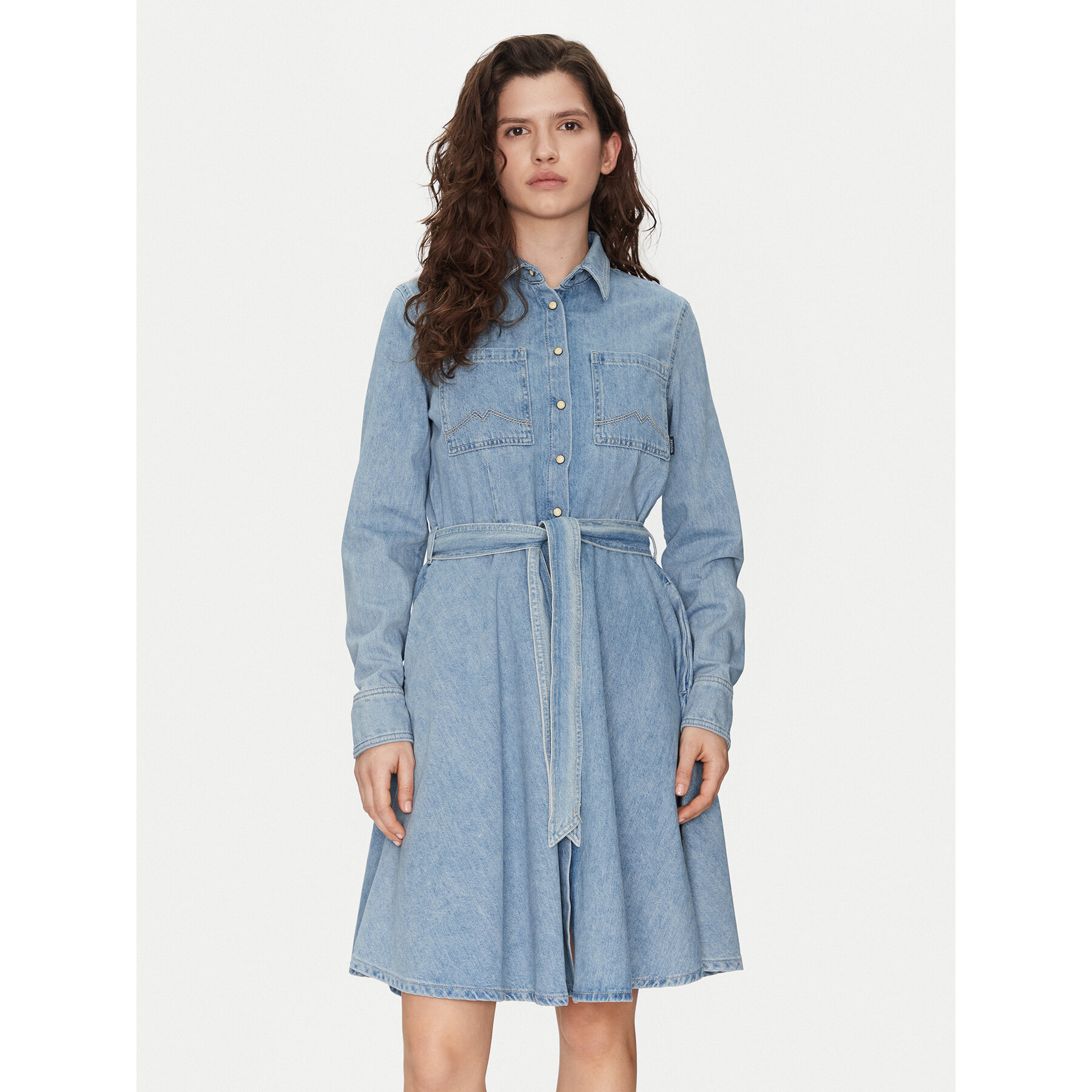 Mustang Jeanskleid Hazel 1016228 Blau Flared Fit