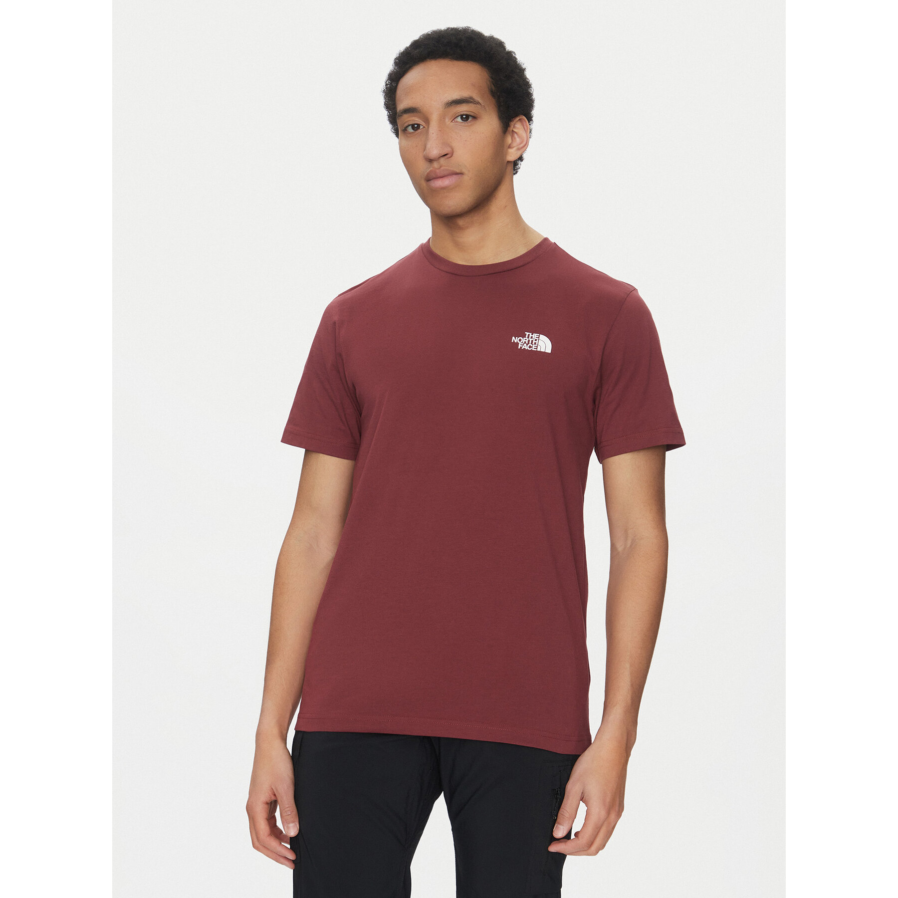 The North Face T-shirt Simple Dome NF0A87NG Bordeaux Regular Fit