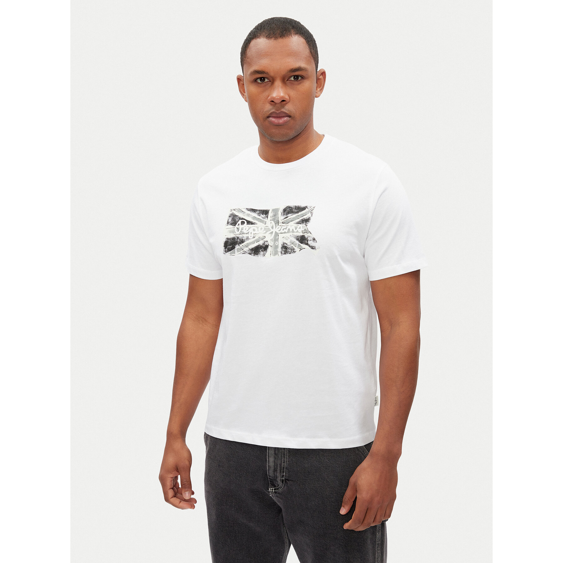 Pepe Jeans T-Shirt Flag PM509720 Λευκό Regular Fit