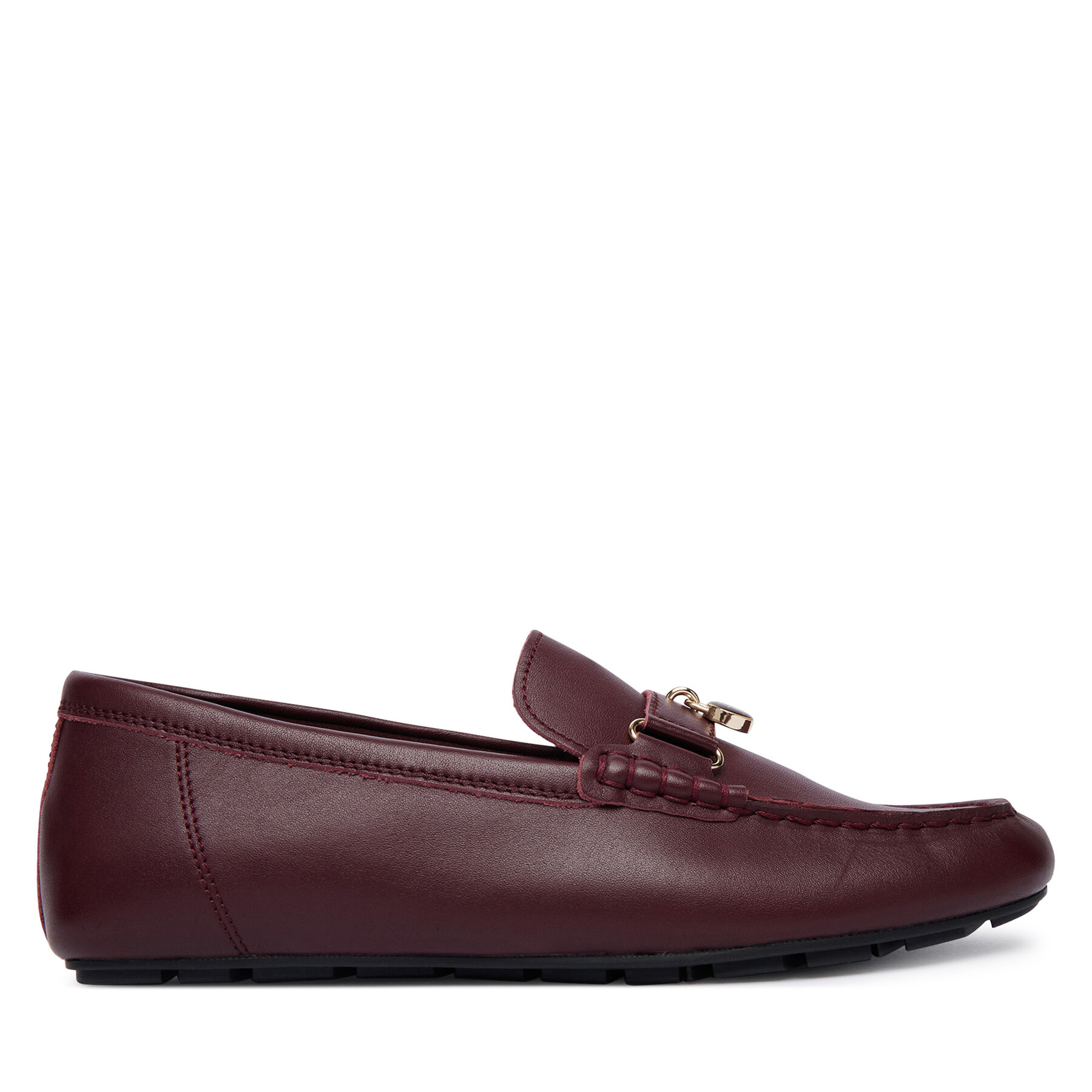 Mocasini Tommy Hilfiger Enamel Charm Leather FW0FW09532 Vișiniu
