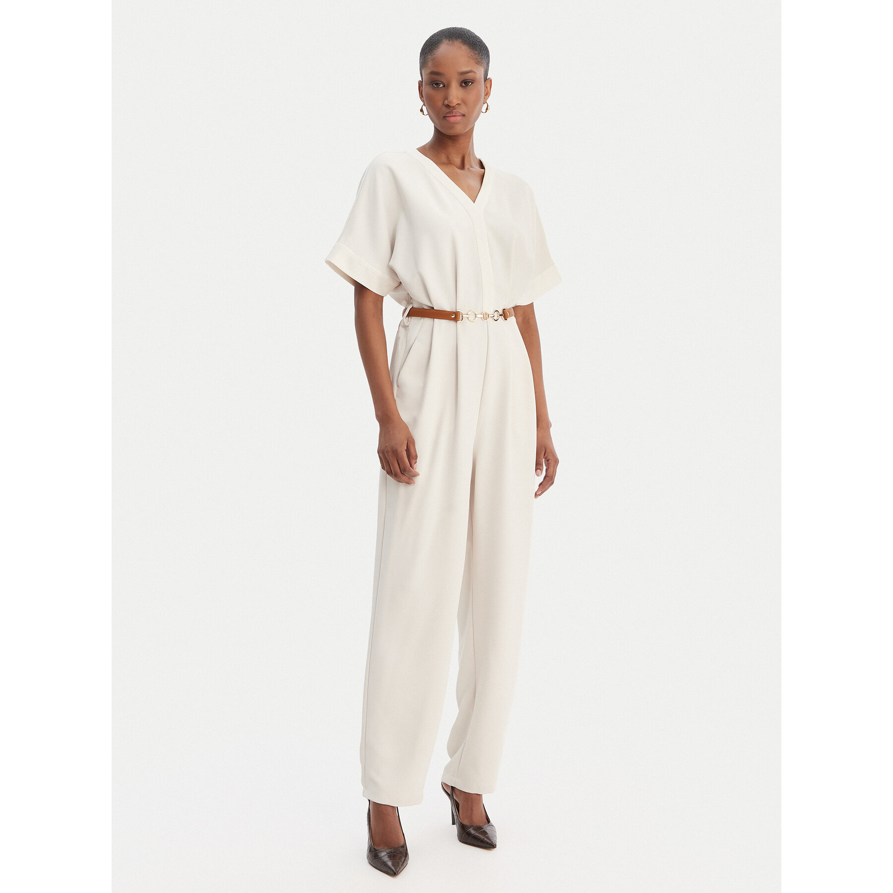 Fracomina Jumpsuit FR25SO2004W47601 Beige Regular Fit