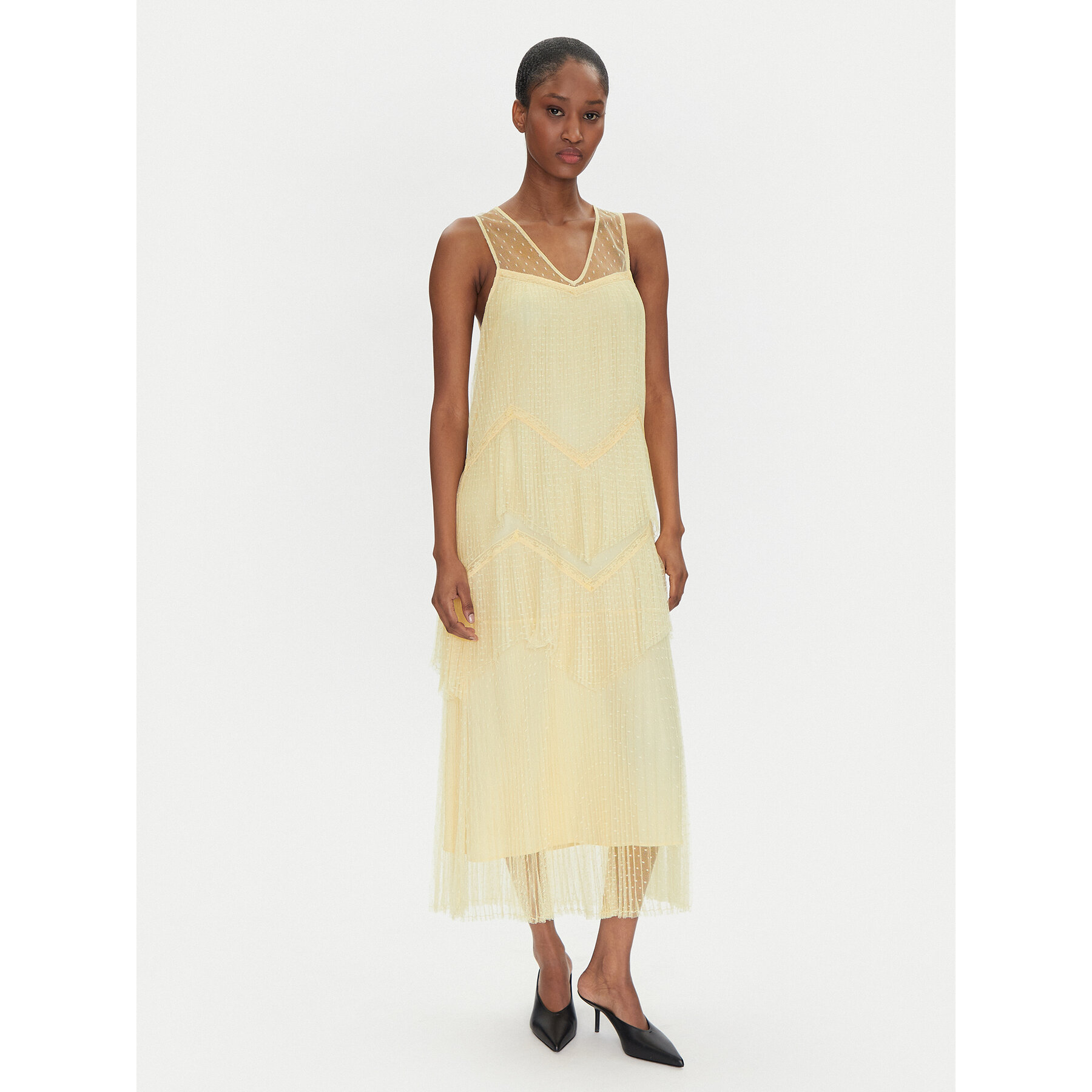 TWINSET Sommerkleid 251TP2511 Beige Regular Fit