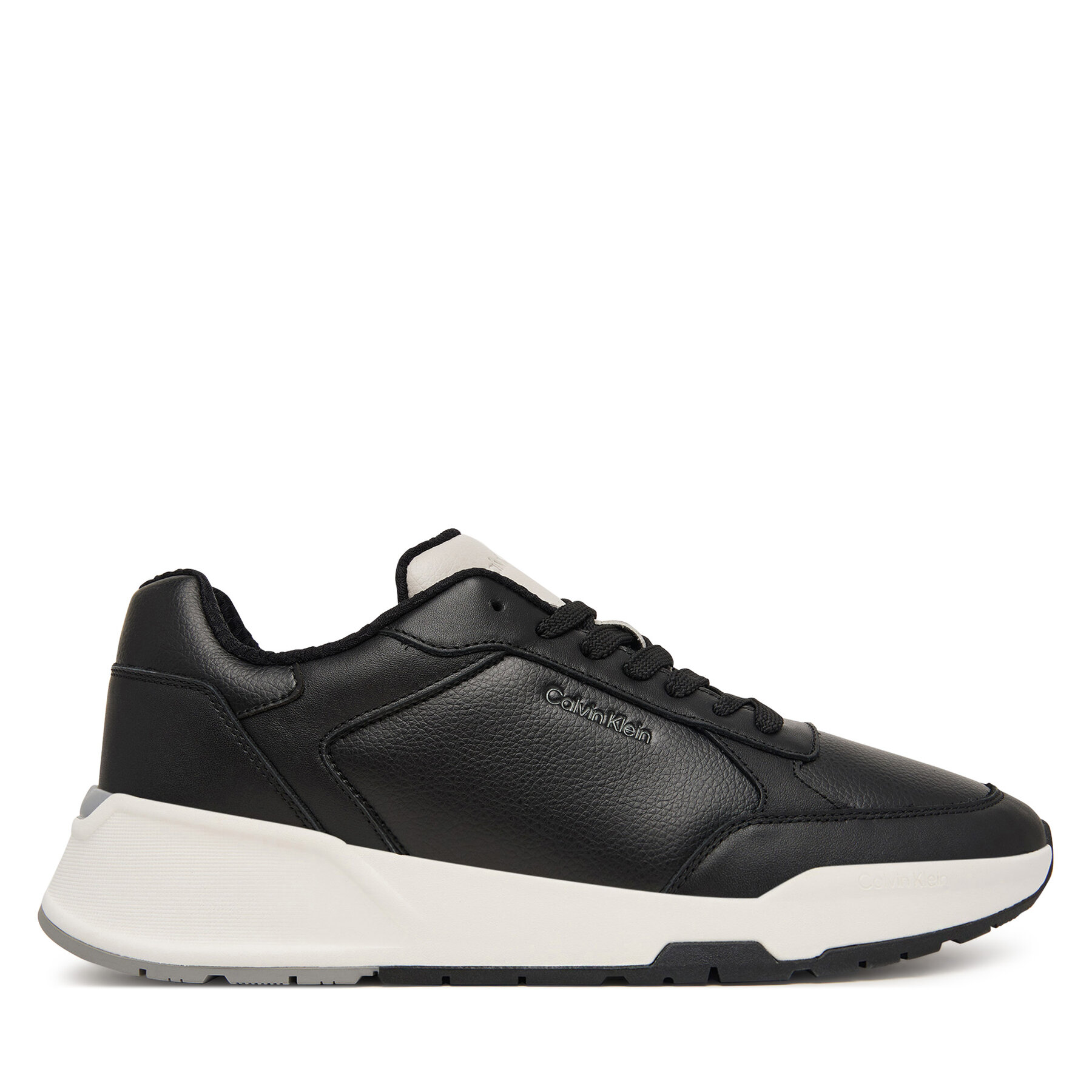Sneakersy Calvin Klein City Runner Laceup Lth Mix HM0HM02309 Čierna