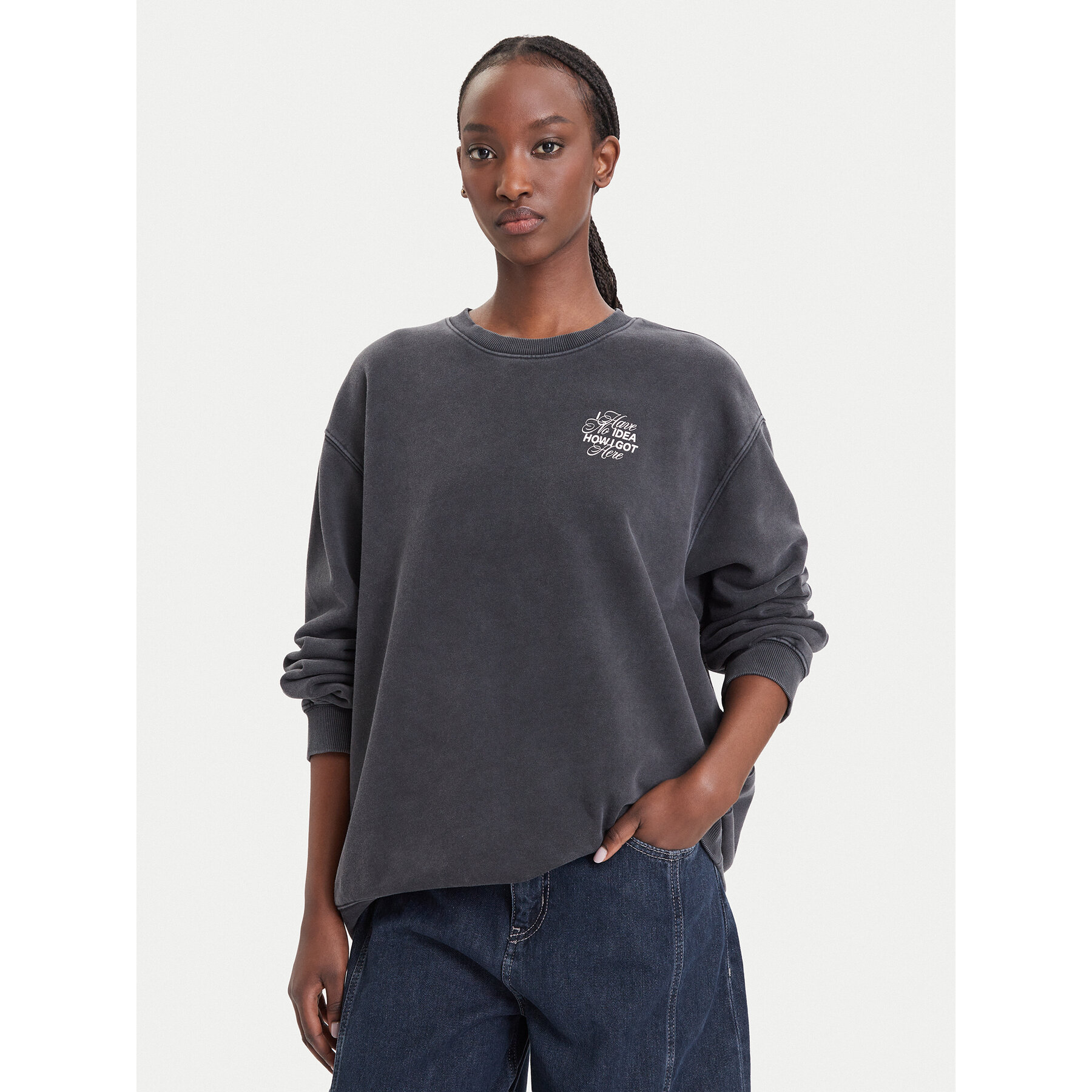 HUGO Sweatshirt Classic Crew_B_6 50575982 Dunkelgrau Relaxed Fit