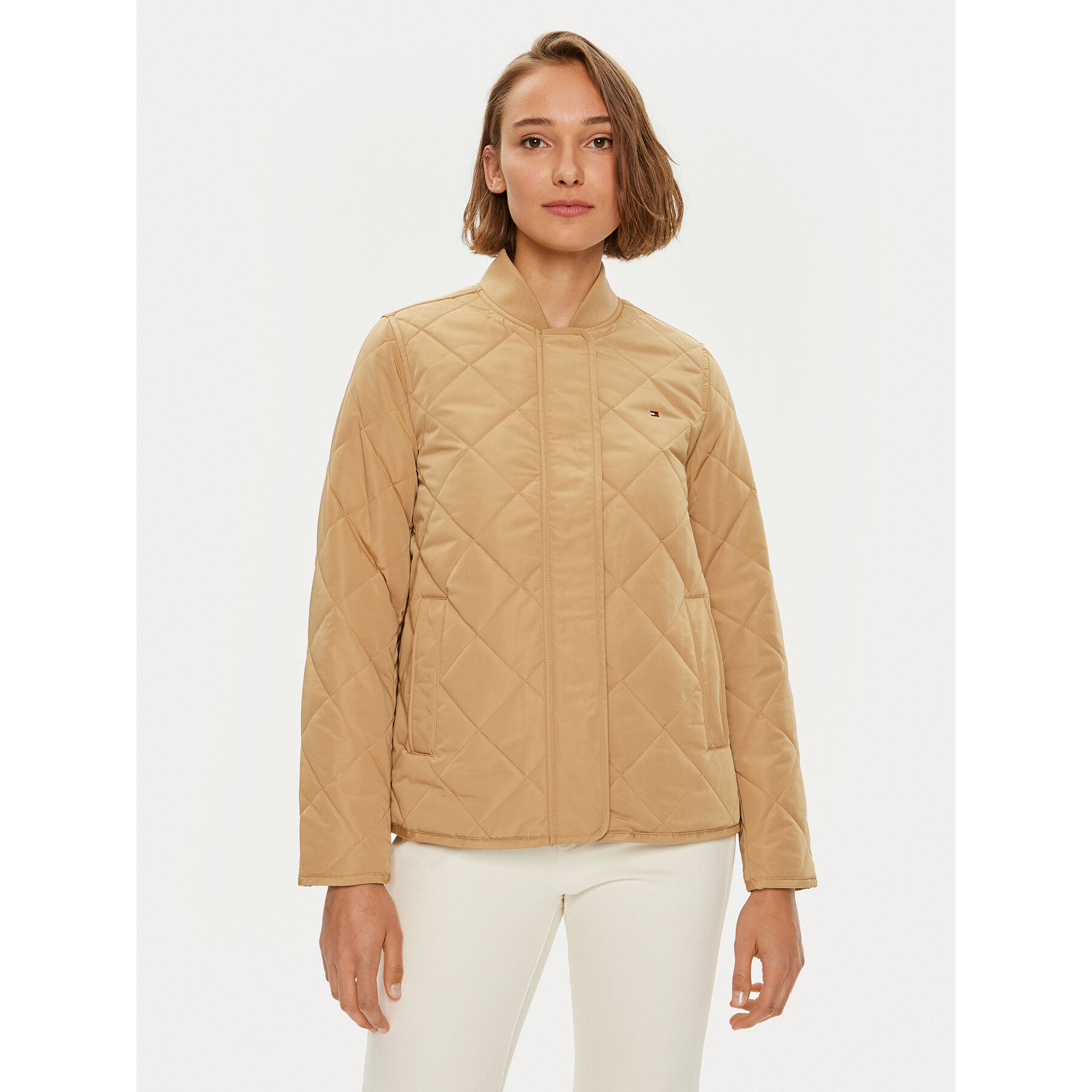 Tommy Hilfiger Übergangsjacke WW0WW42376 Beige Regular Fit