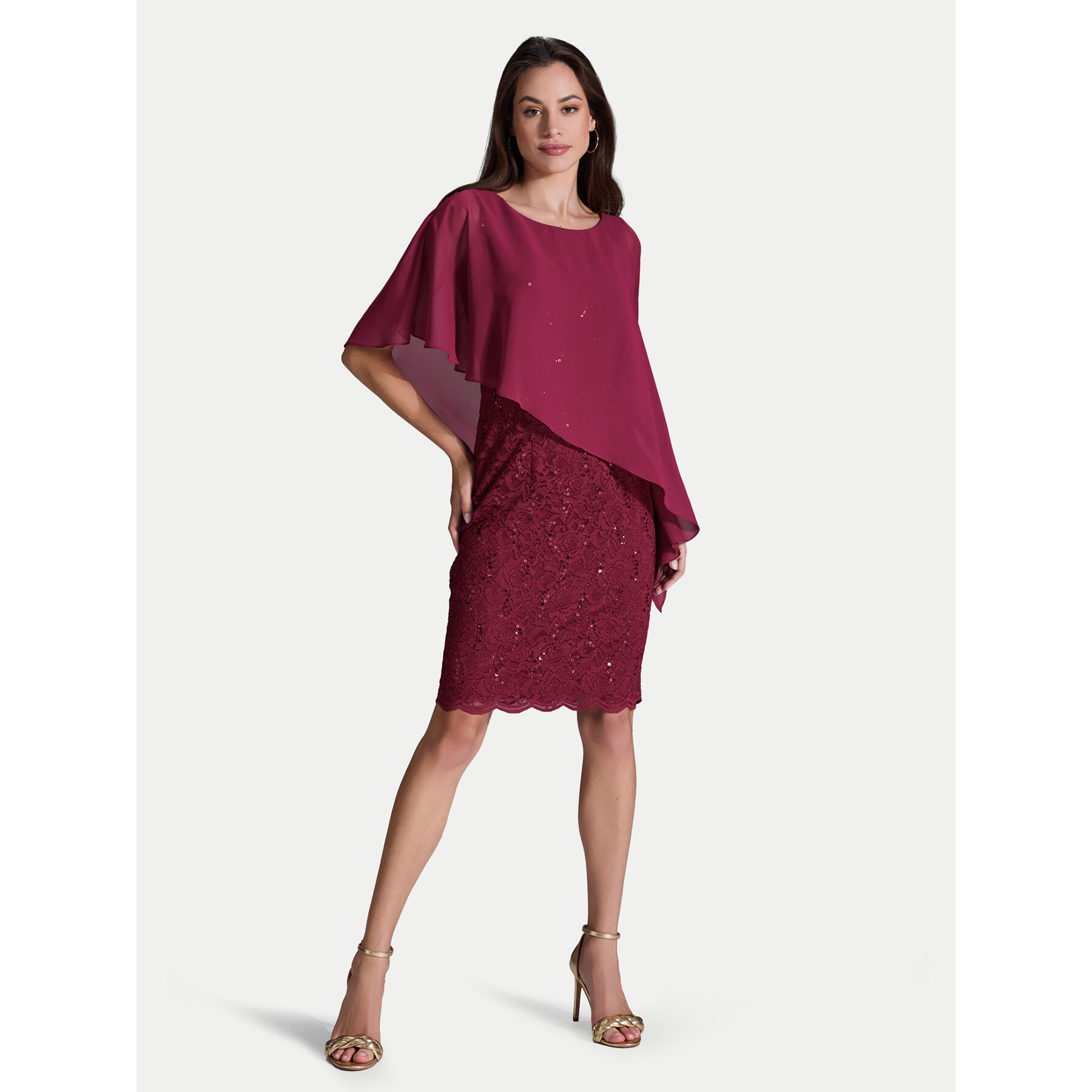 Swing Coctailkleid 77760410 Dunkelrot Regular Fit