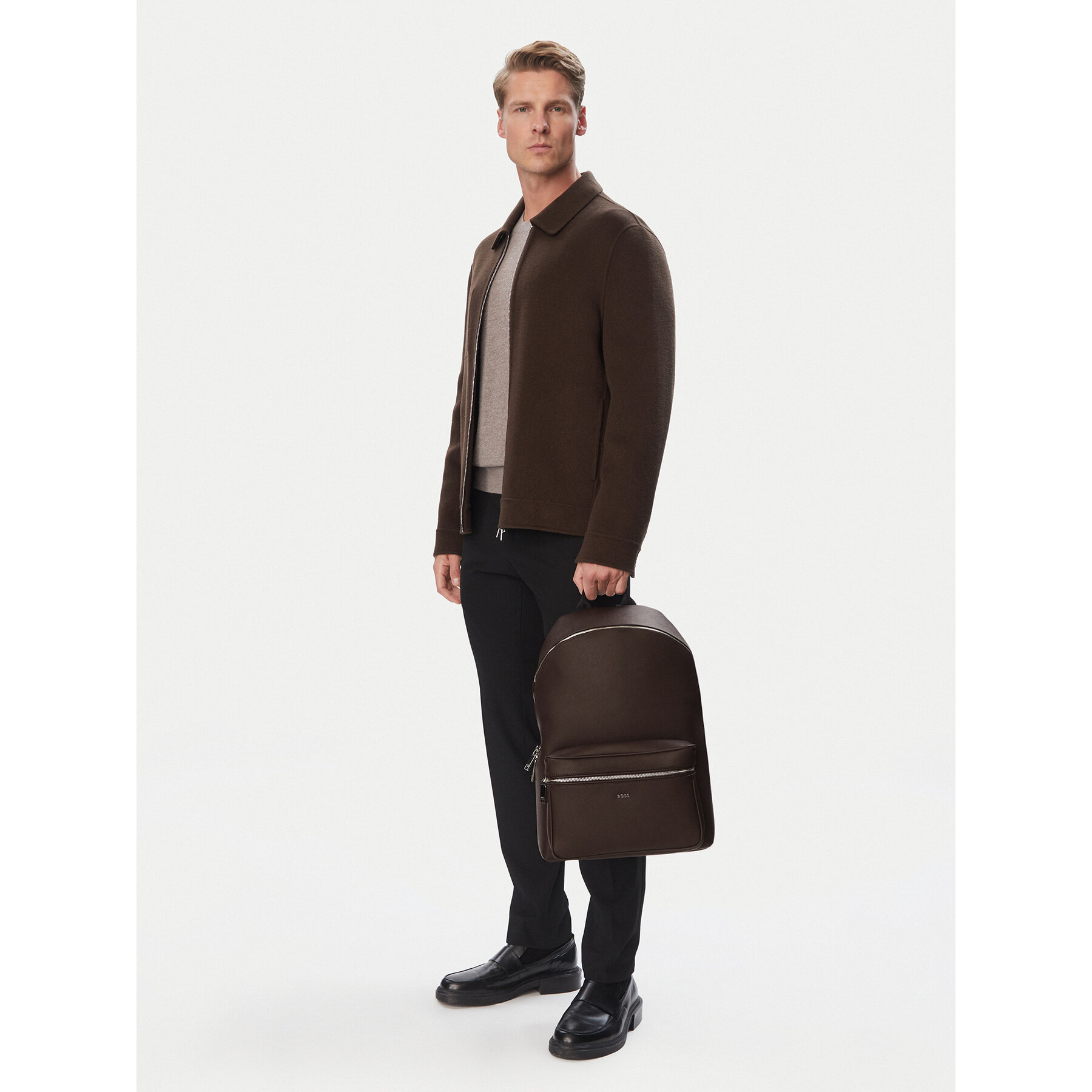 Раница BOSS Northon 50567378 Тъмнокафяв