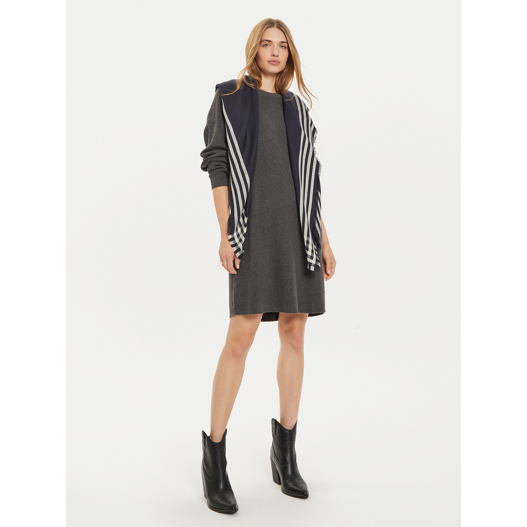 Damska Chusta Tommy Hilfiger Granatowy Naval Square AW0AW16651