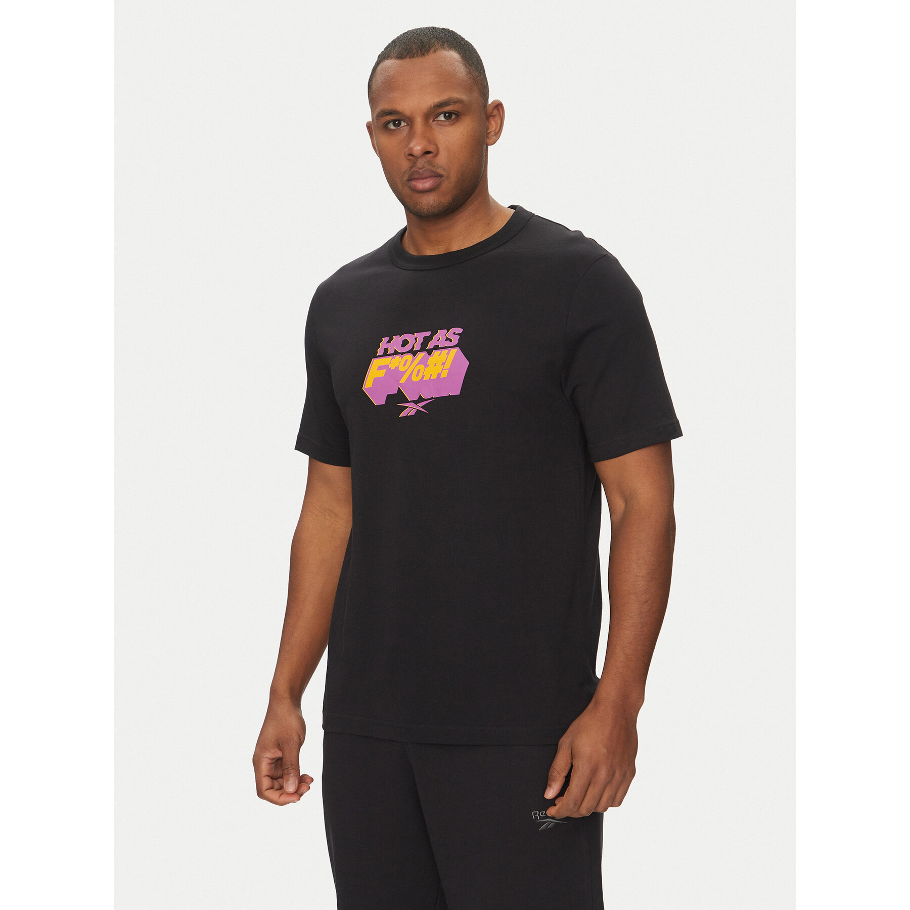 Reebok Póló 100218834 Fekete Regular Fit