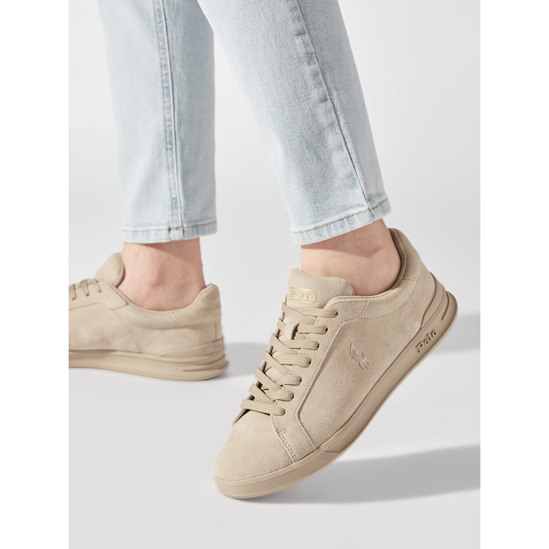 Sneakersy Polo Ralph Lauren Hrt Ct Ii 809877601001 Béžová