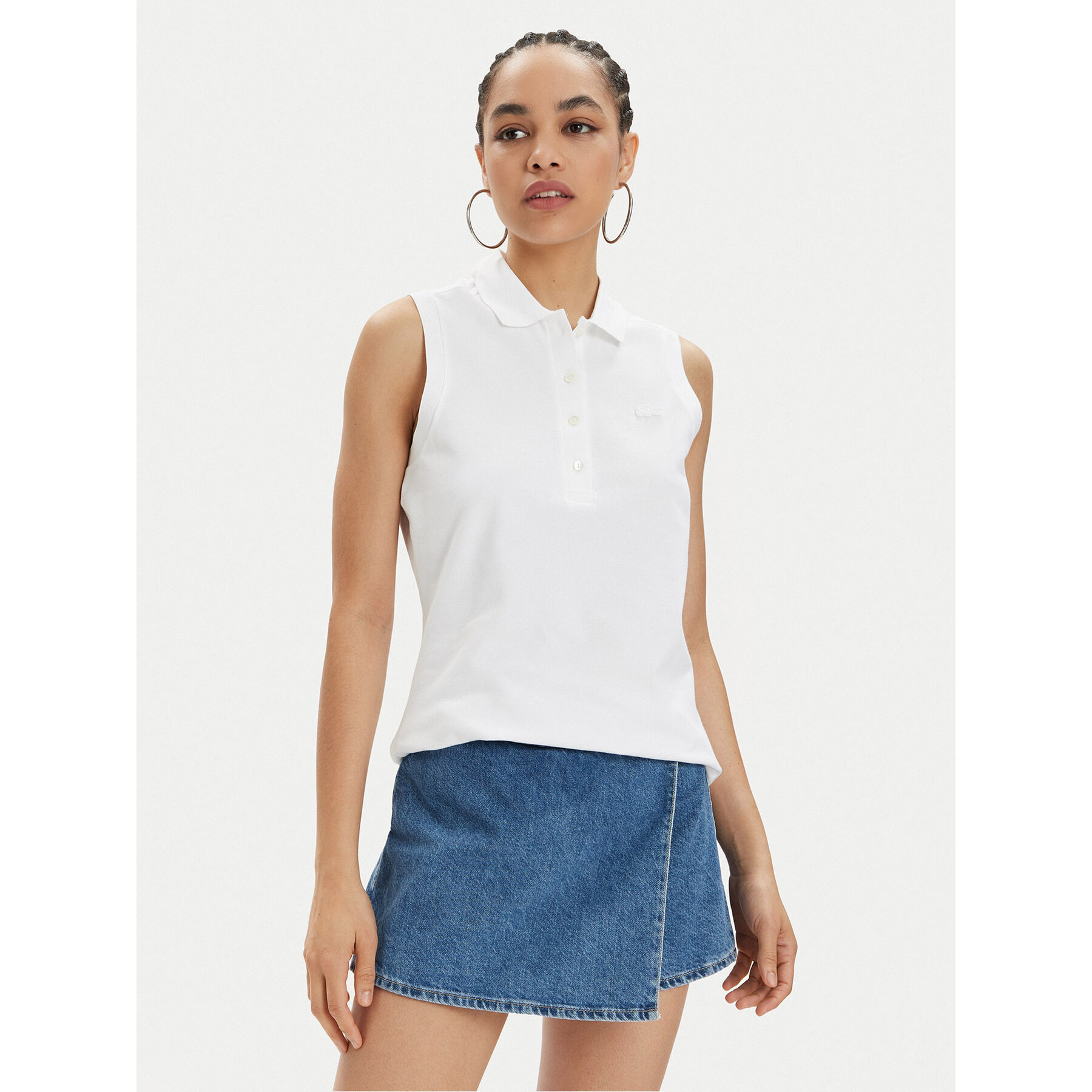 Lacoste Női Fehér Pólóing Pf5445 Slim Fit