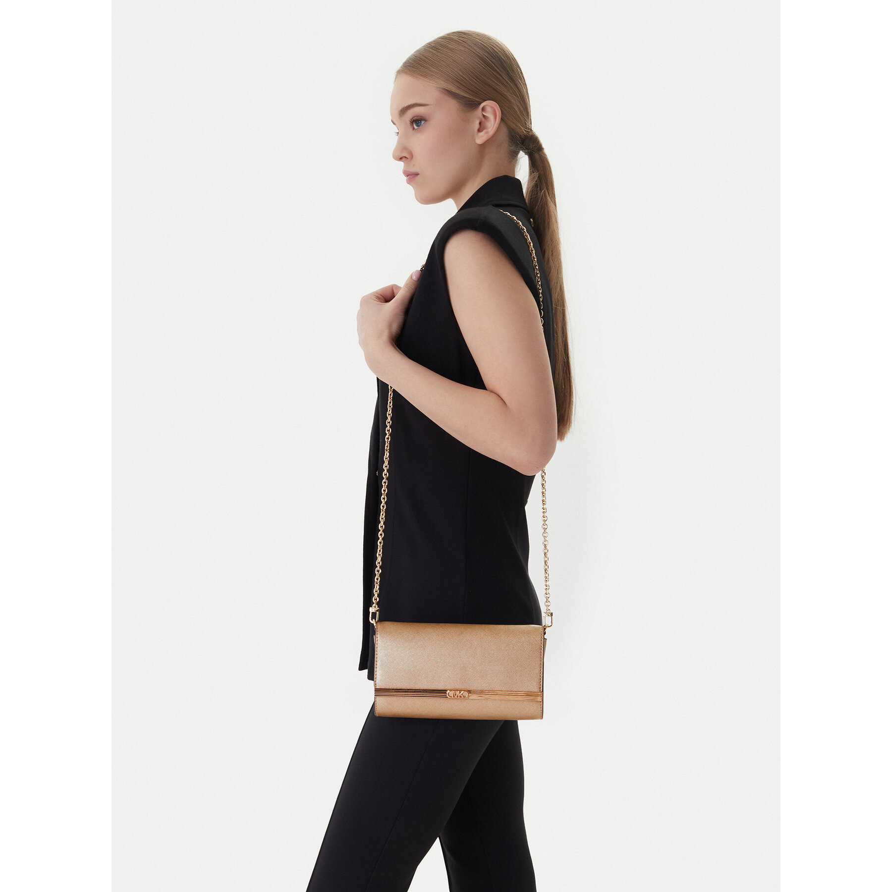 Τσάντα MICHAEL Michael Kors Mona 30H3G8OC3M Χρυσό