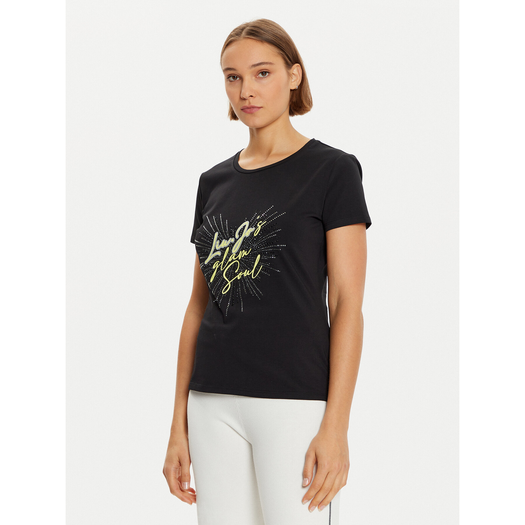 Liu Jo Sport T-shirt TF4312 JS088 Nero Regular Fit