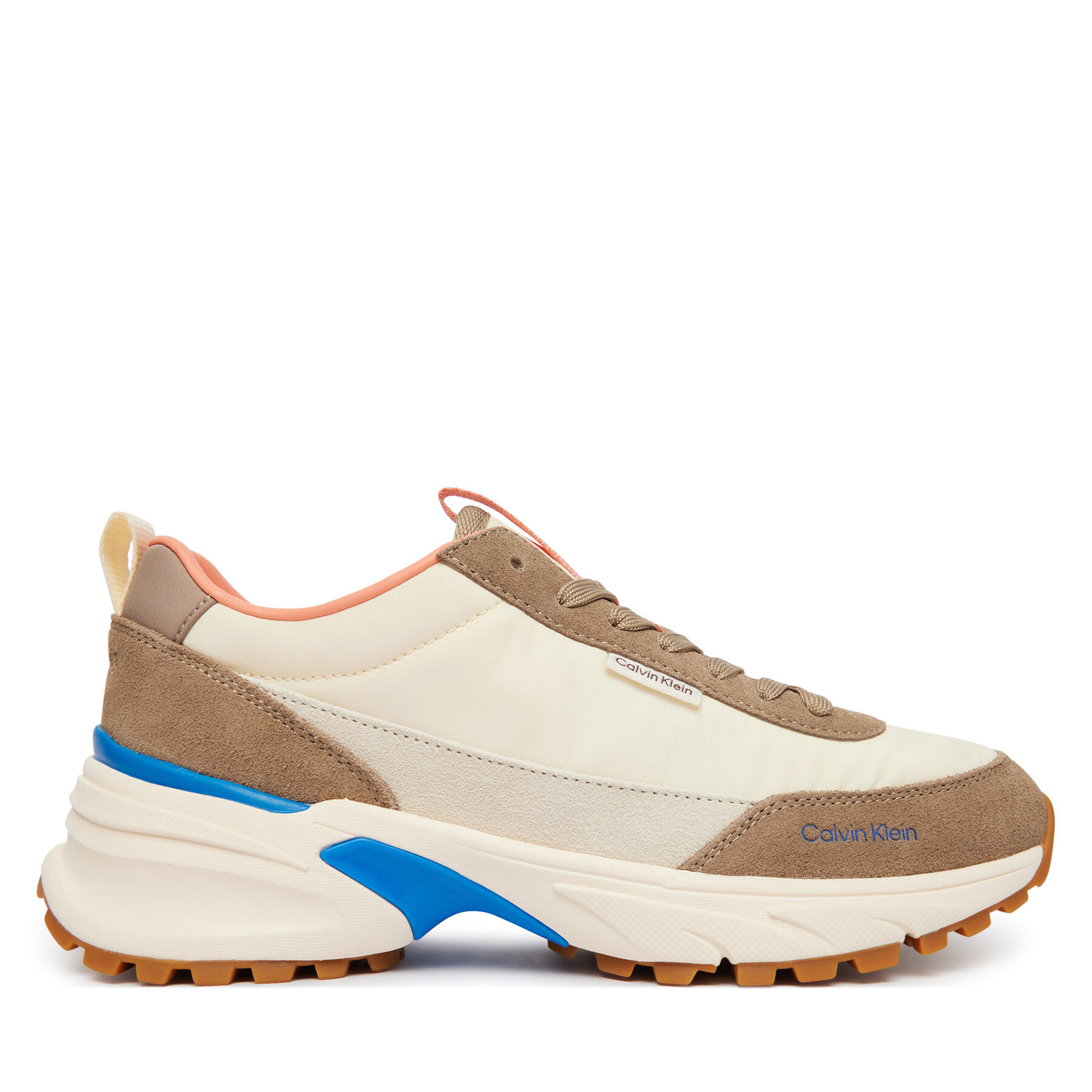 Sneakersy Calvin Klein Hike Runner Nylon Mix HW0HW03279 Hnedá