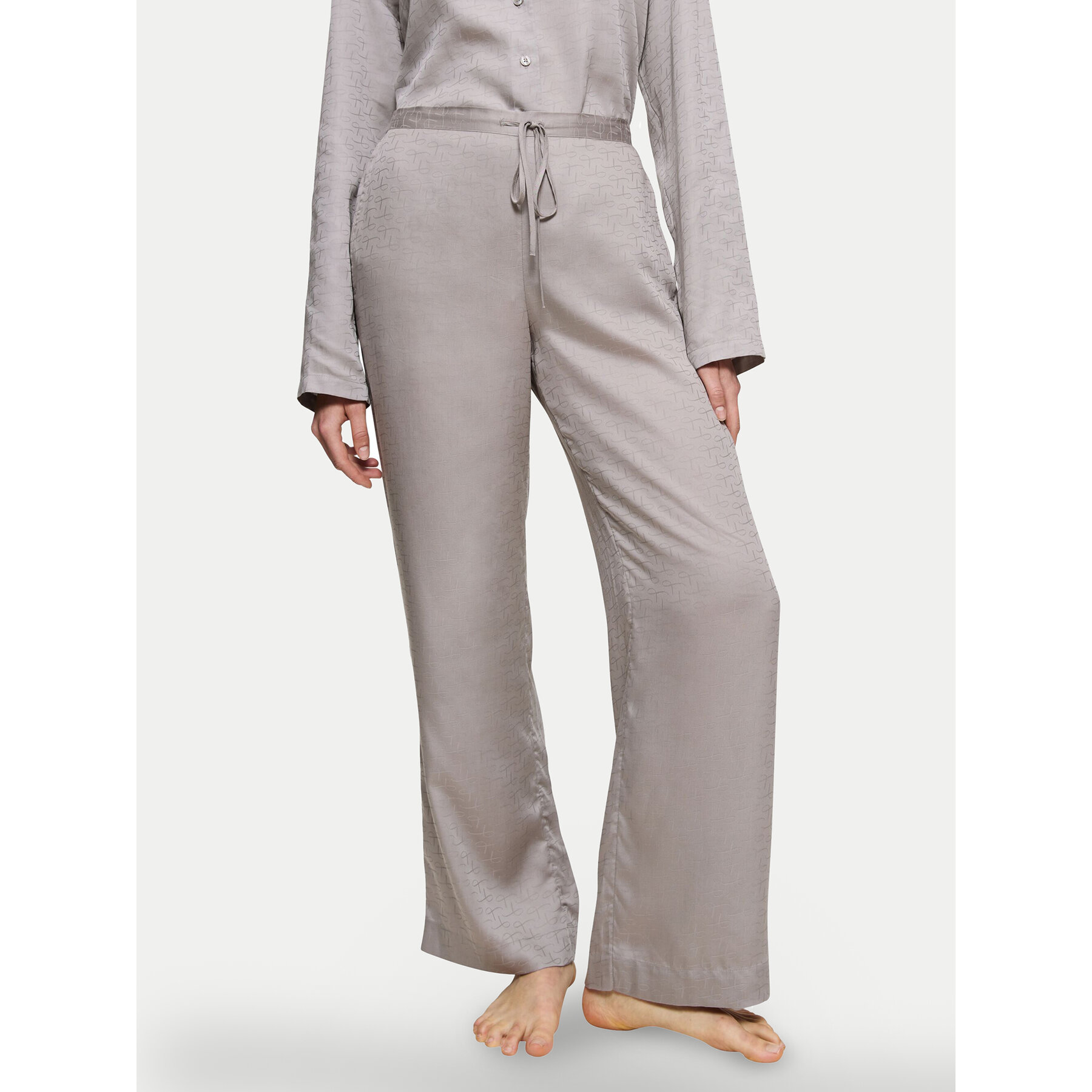 Triumph Pizsama nadrág Silky Sensuality 10221174 Szürke Relaxed Fit