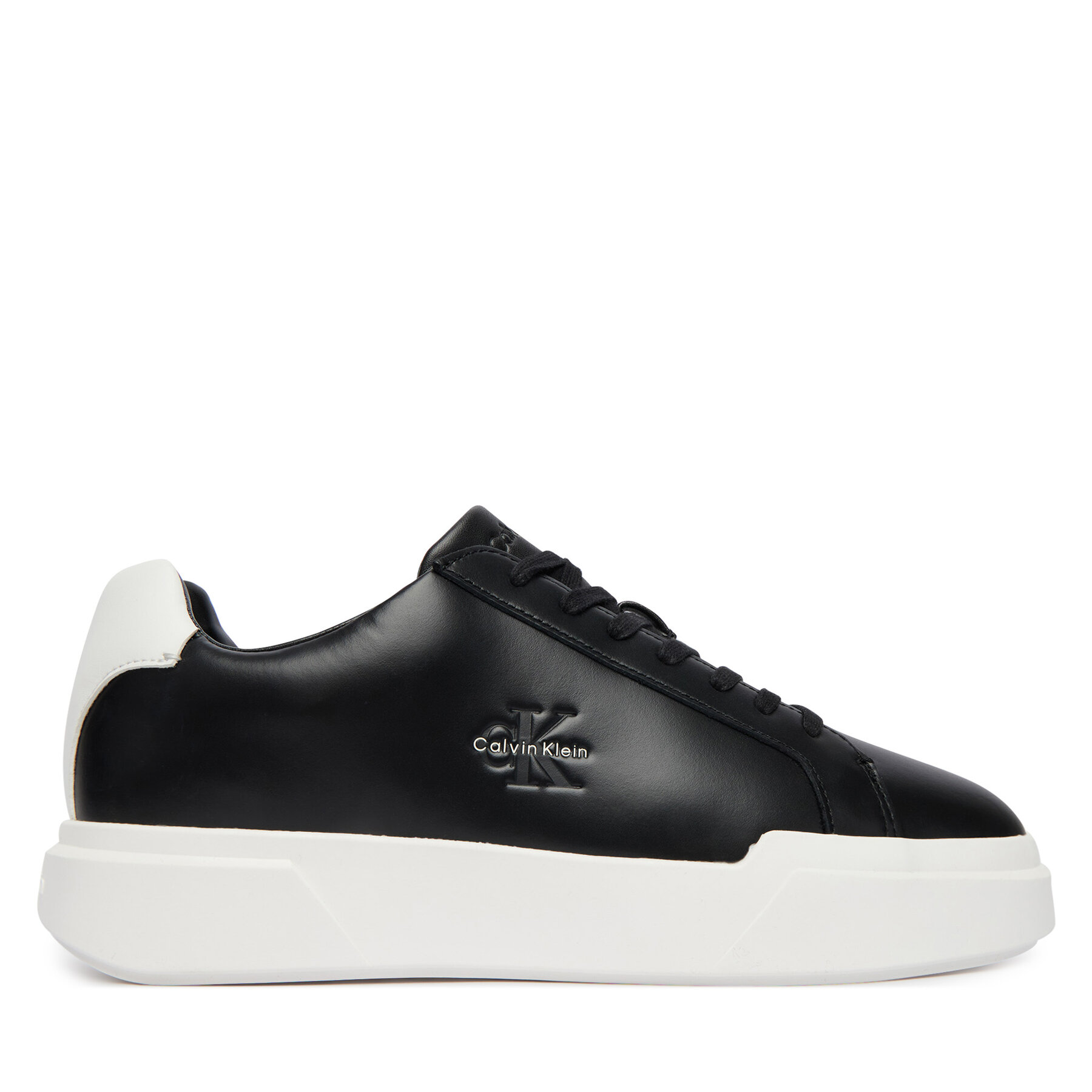 Sneakersy Calvin Klein Chunky Cupsole Laceup Lth YM0YM01344 Čierna