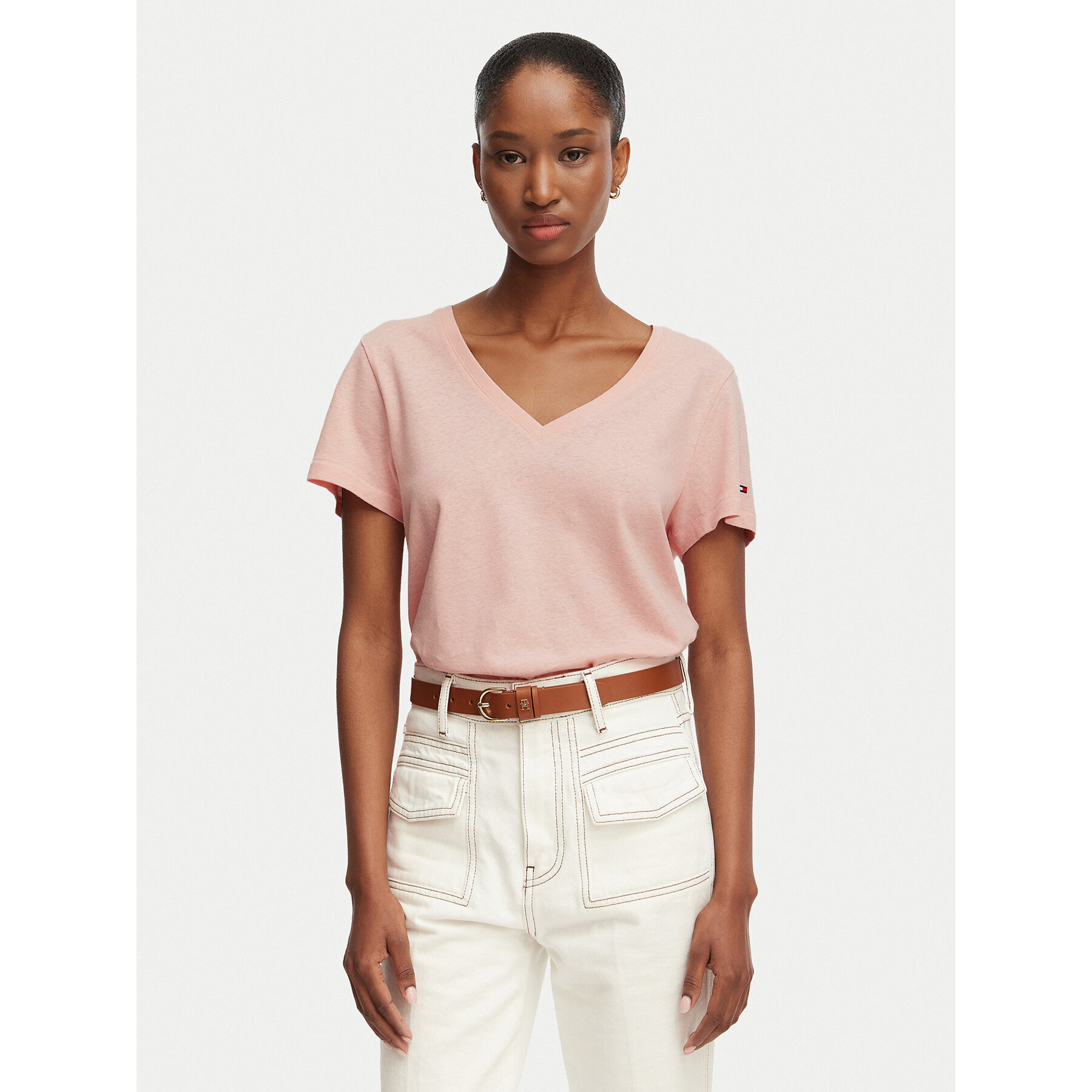 Tommy Hilfiger T-Shirt WW0WW48704 Hellrosa Regular Fit
