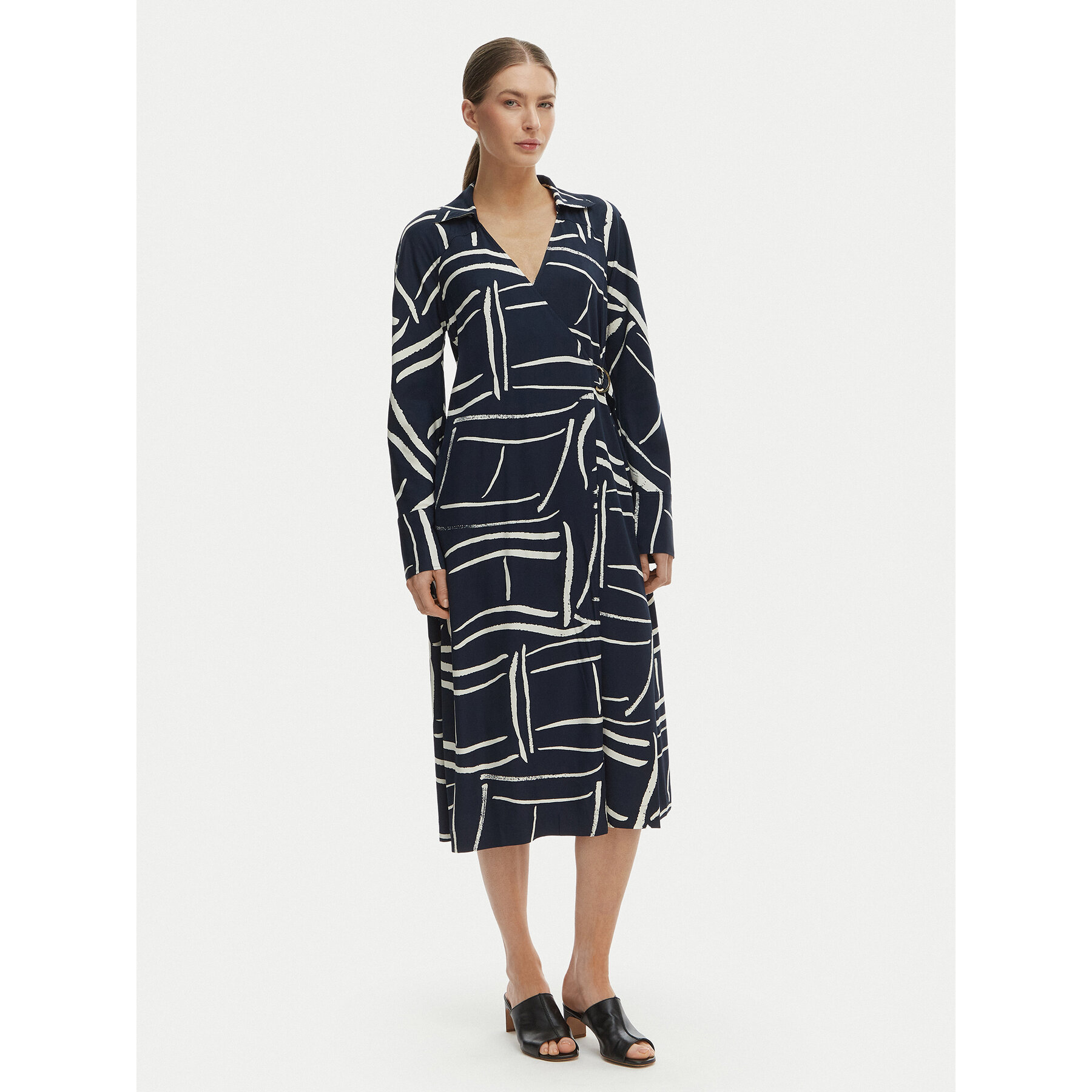 Tommy Hilfiger Kleid für den Alltag WW0WW48934 Dunkelblau Relaxed Fit