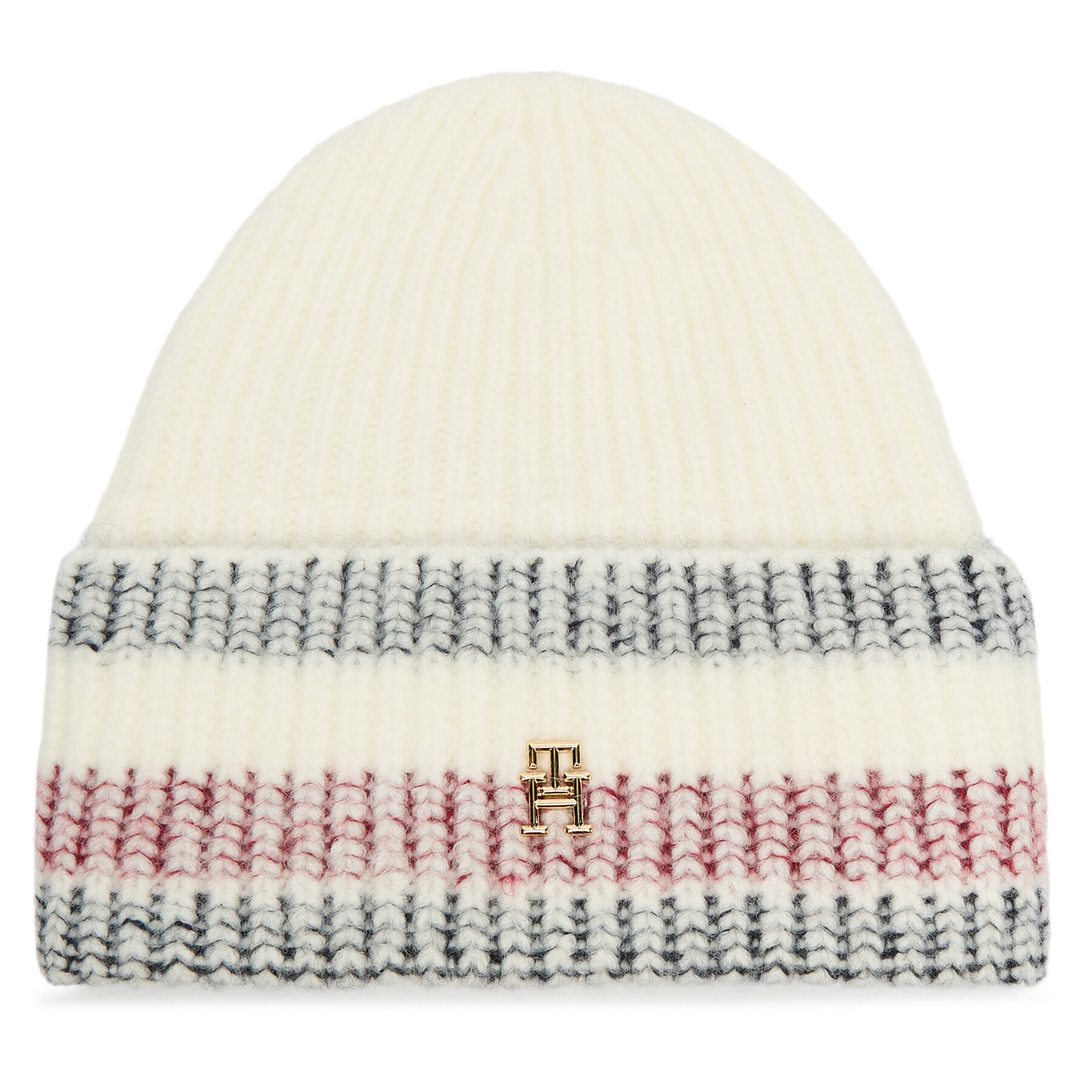 Căciulă Tommy Hilfiger Th Varsity Ski AW0AW16636 Écru