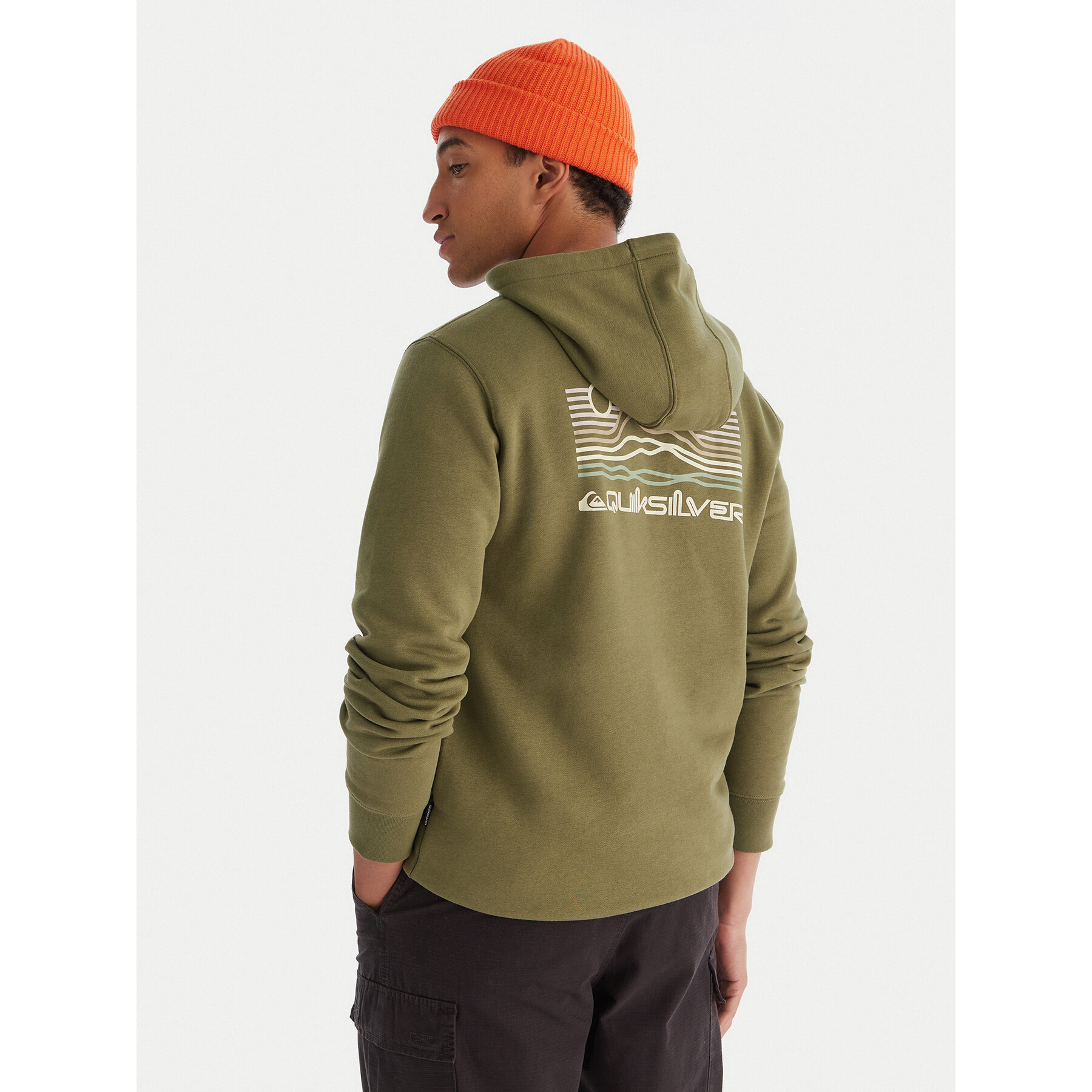 Quiksilver Sweatshirt Light Waves EQYFT05168 Khakifarben Regular Fit