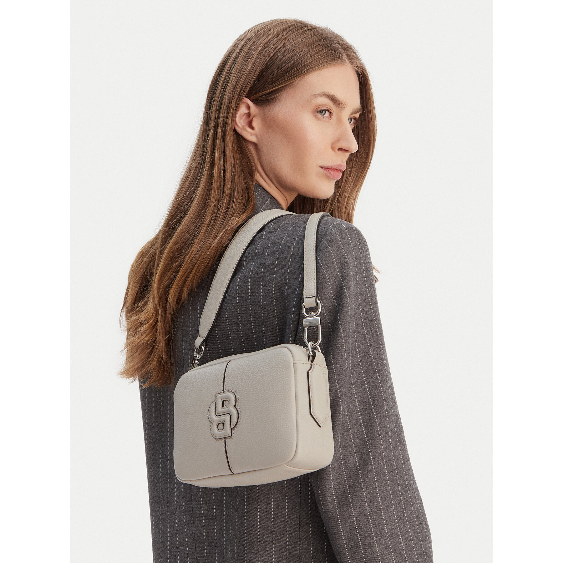 Kabelka BOSS Anett New Crossbody 50557914 Sivá