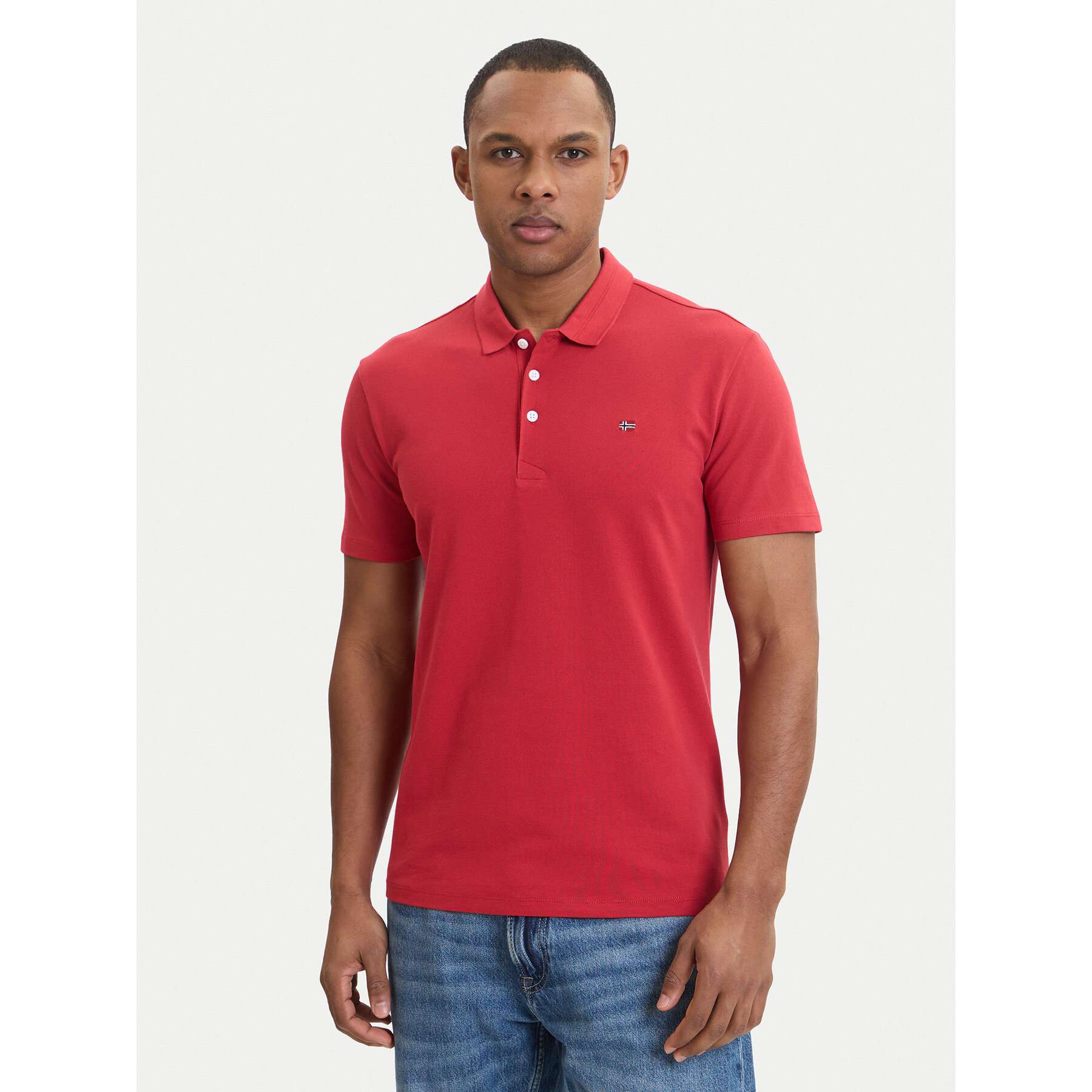 Napapijri Poloshirt Ealis NP0A4H8B Rot Regular Fit