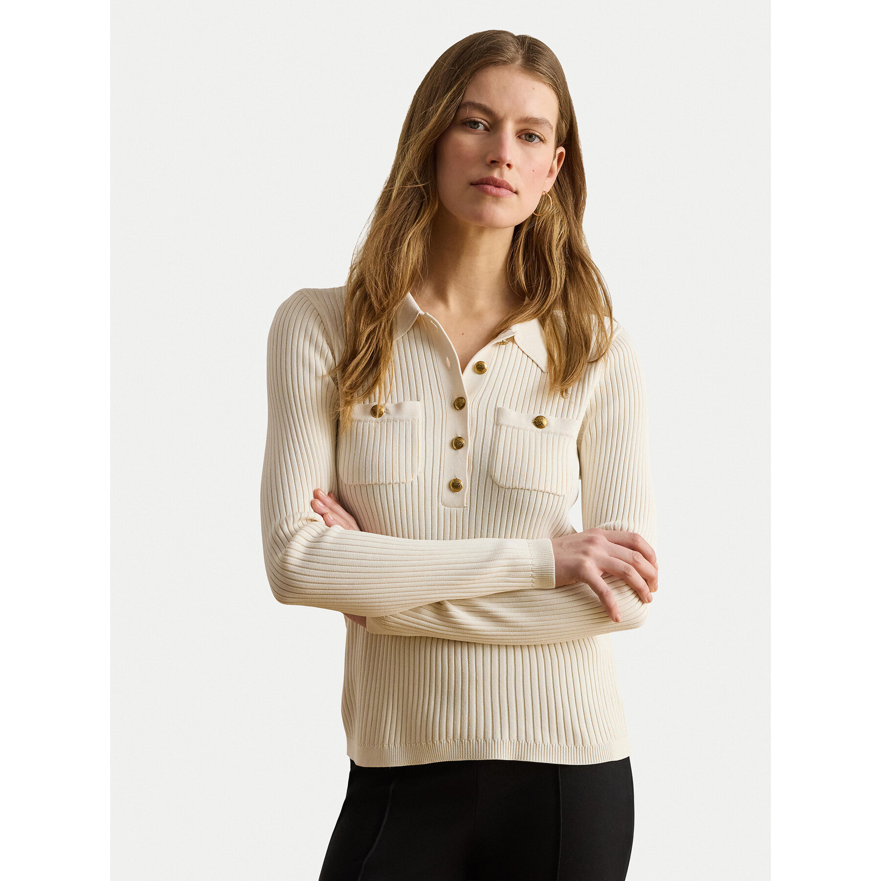 LAUREN RALPH LAUREN Pullover 200P03459003 Creme Slim Fit