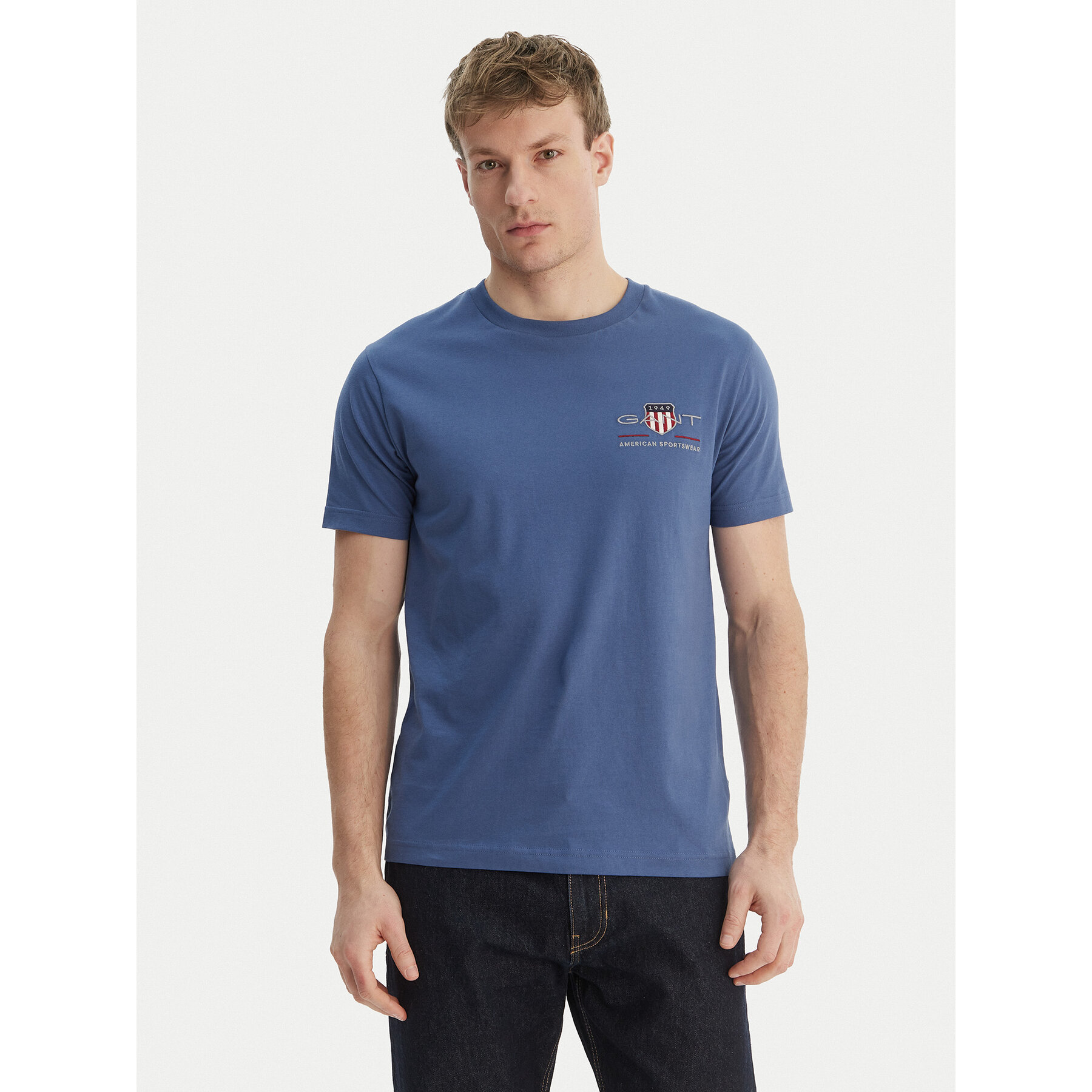Gant Majica Archive Shield 2067004 Modra Regular Fit