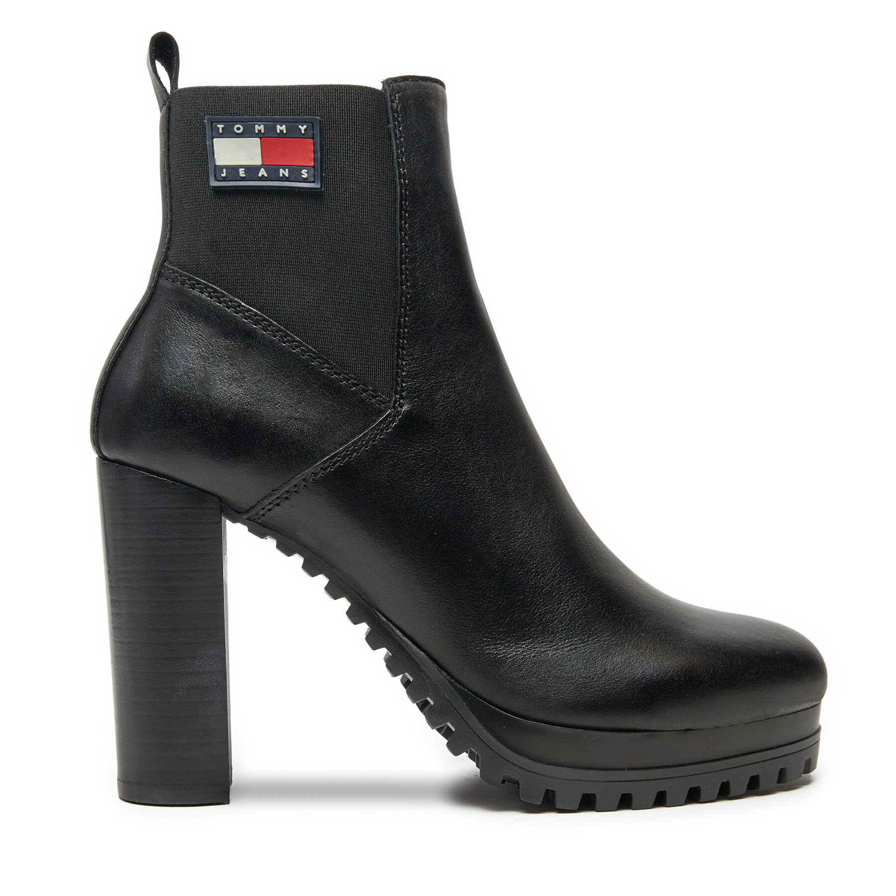 Dámske Členková obuv Tommy Jeans, Rozmer: 39, Čierna, Tjw New Ess High Heel Boot EN0EN02439