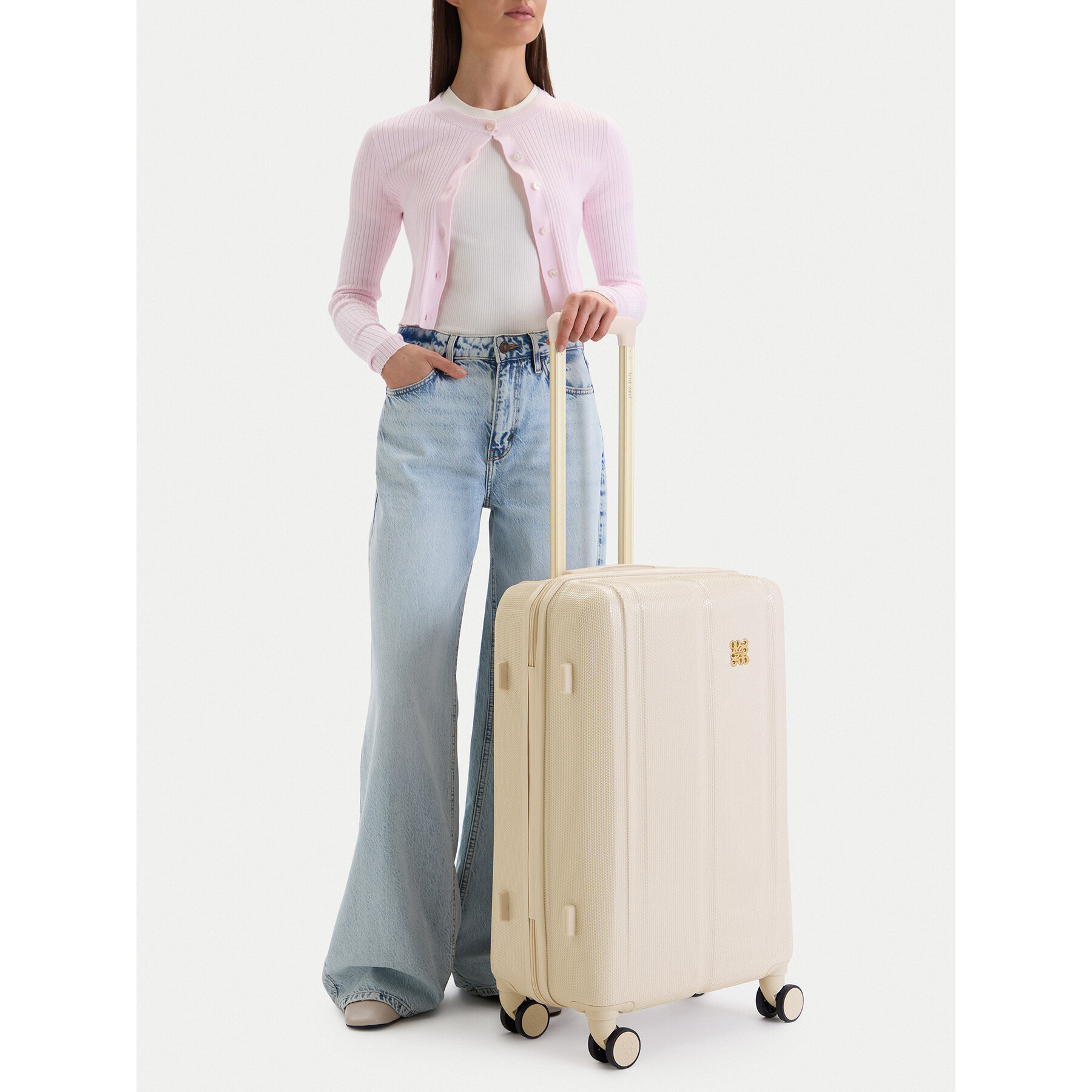Valiză medie Nine West CEO-NW-M-004-09 PINK Roz deschis