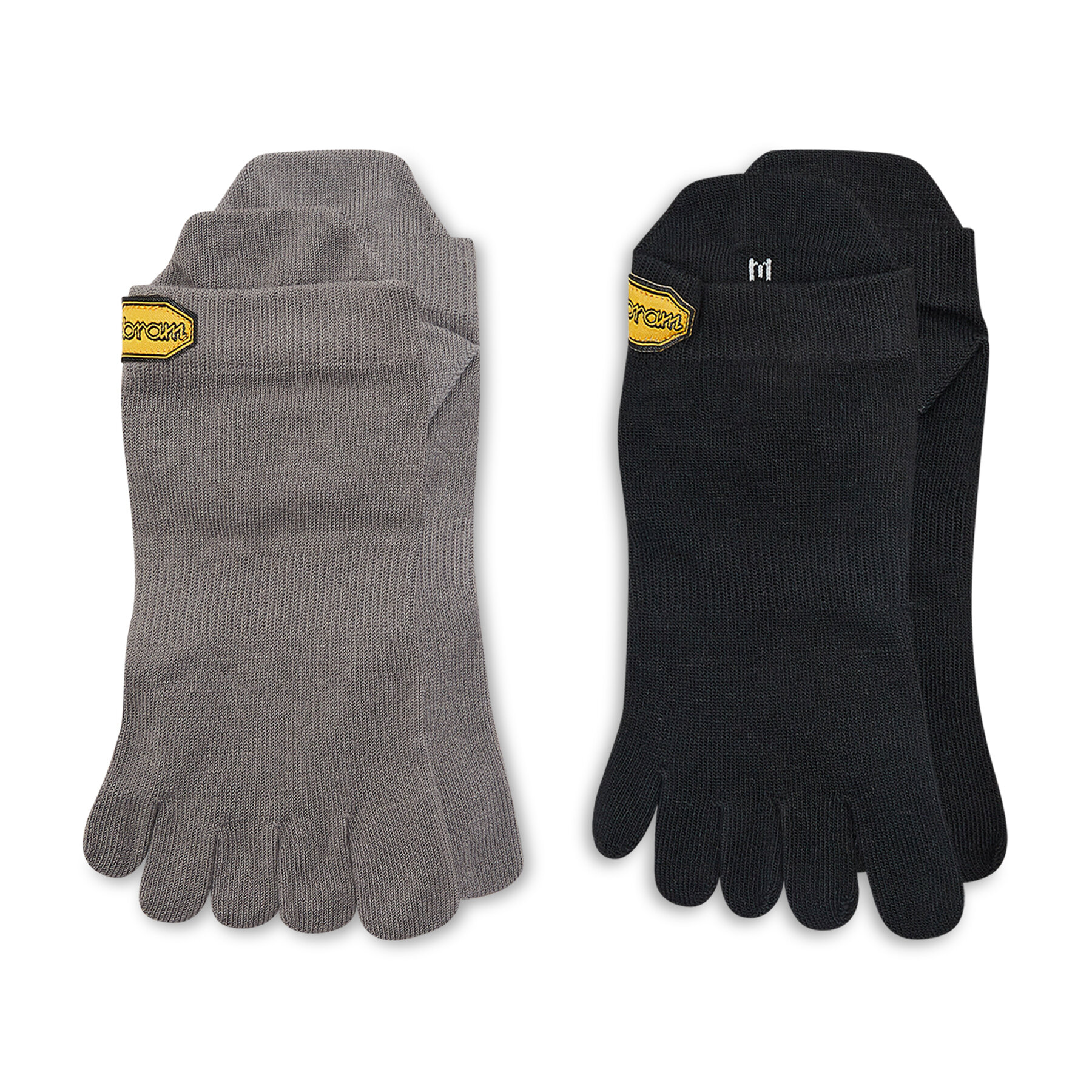 Lot de 2 paires de socquettes unisexe Vibram Fivefingers Pack Sock S15N23P Noir