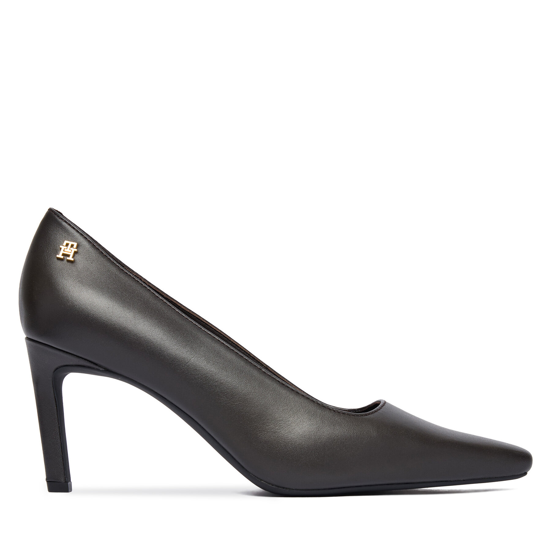 Lodičky Tommy Hilfiger Th Logo Lth Pump Slanted Hl FW0FW09008 Čierna