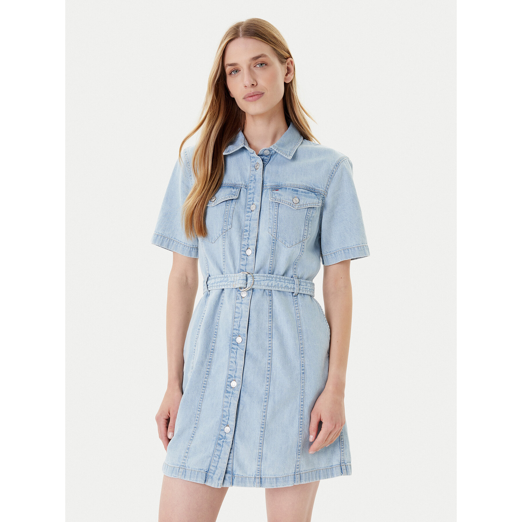 Tommy Jeans Jeanskleid DW0DW21168 Blau Regular Fit