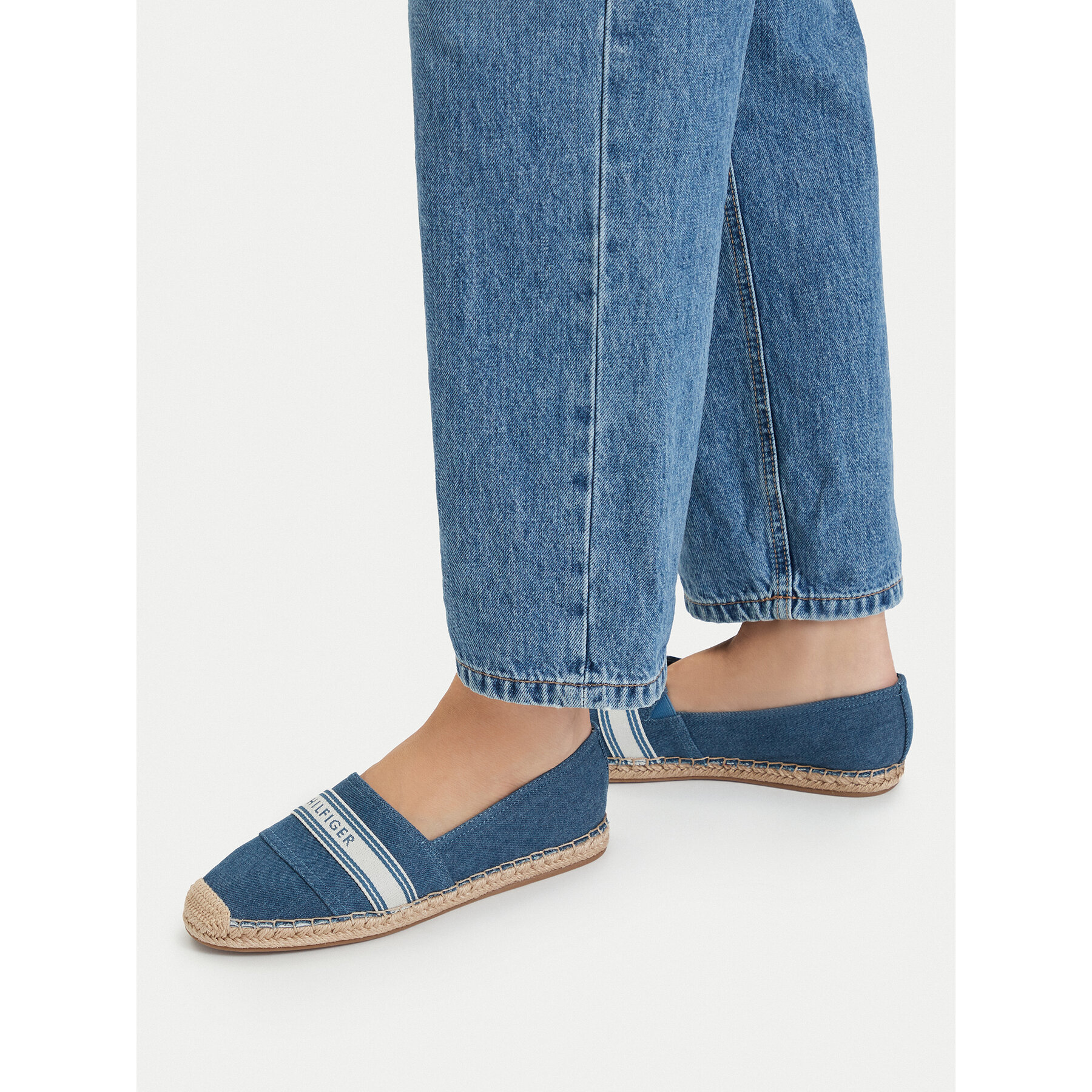 Espadrilky Tommy Hilfiger Hilfiger Webbing Espadrille FW0FW09334 Modrá