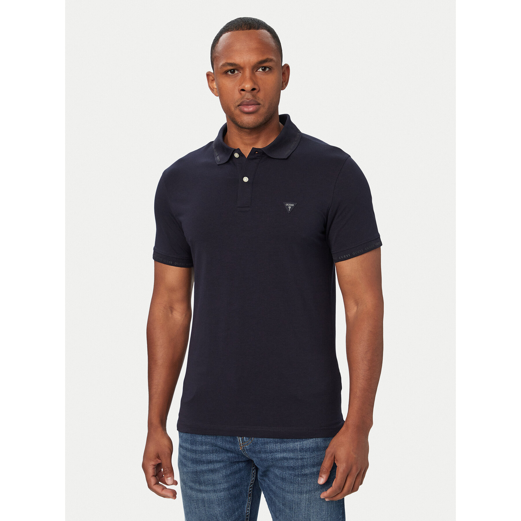 Guess Polo M6YP66 K4394 Tamnoplava Extra Slim Fit