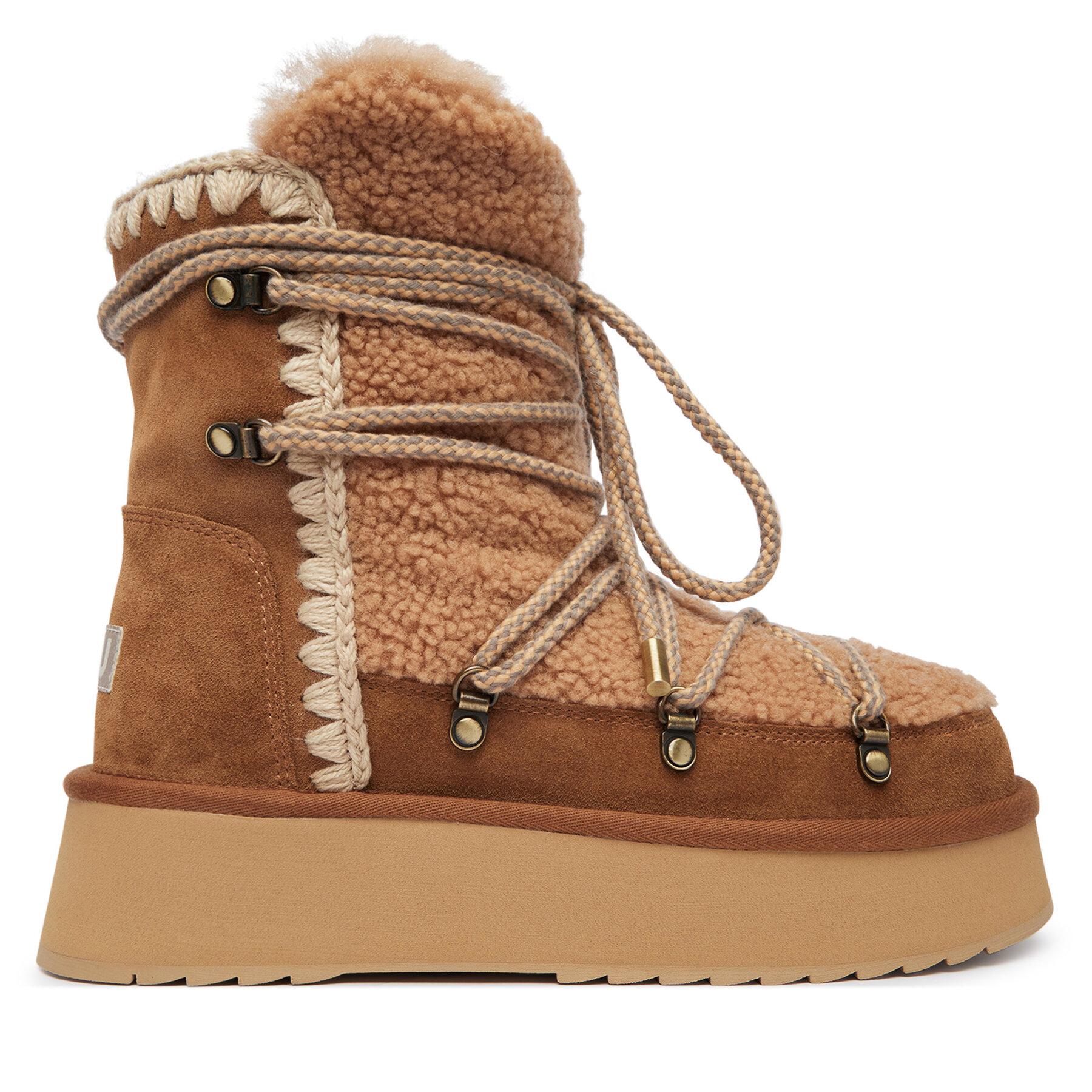Snehule Mou Mini Eskimo FW681014M Tmavo hnedá