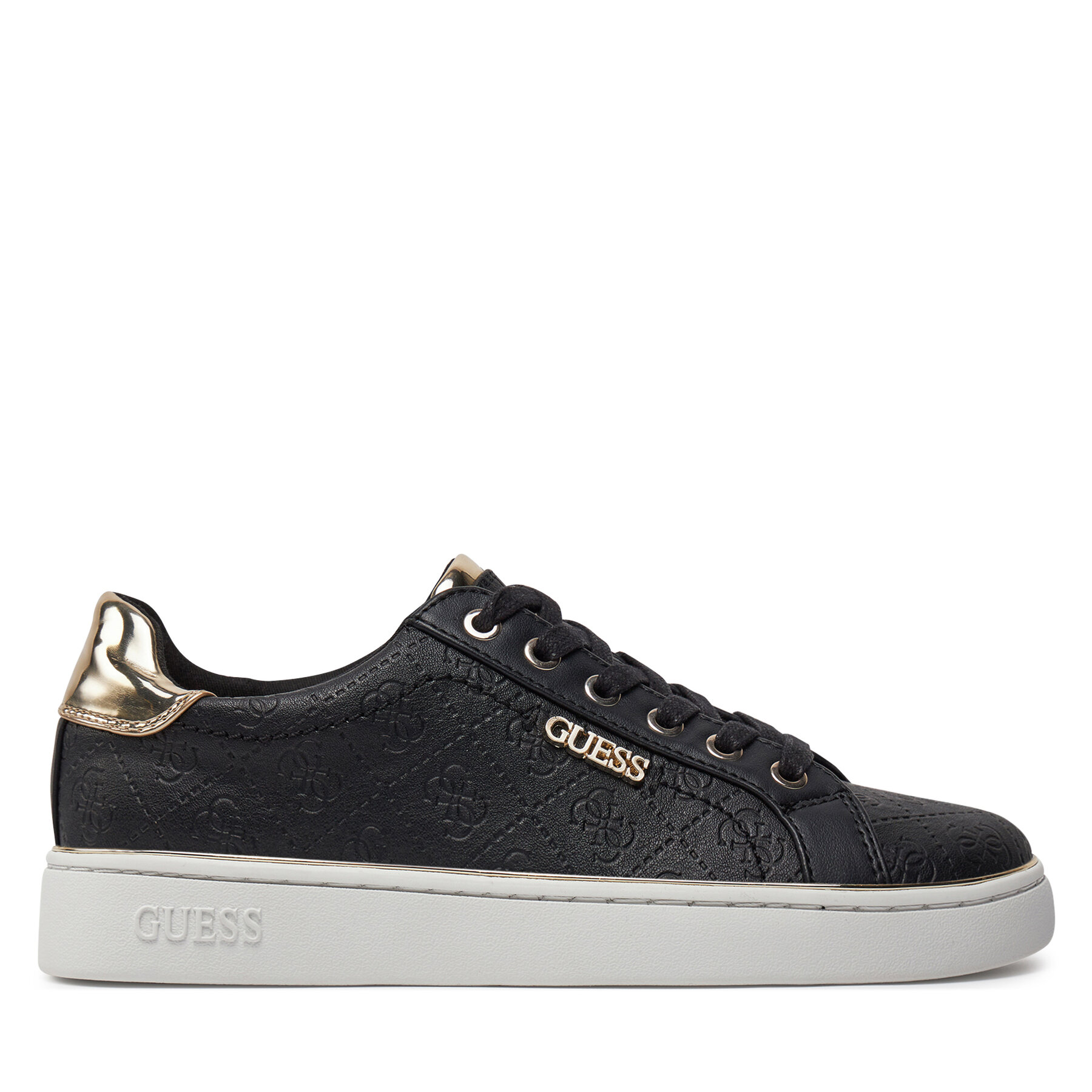 Snīkeri Guess Beckie/Active Lady/Leather Lik FL5BEK FAL12 Melns