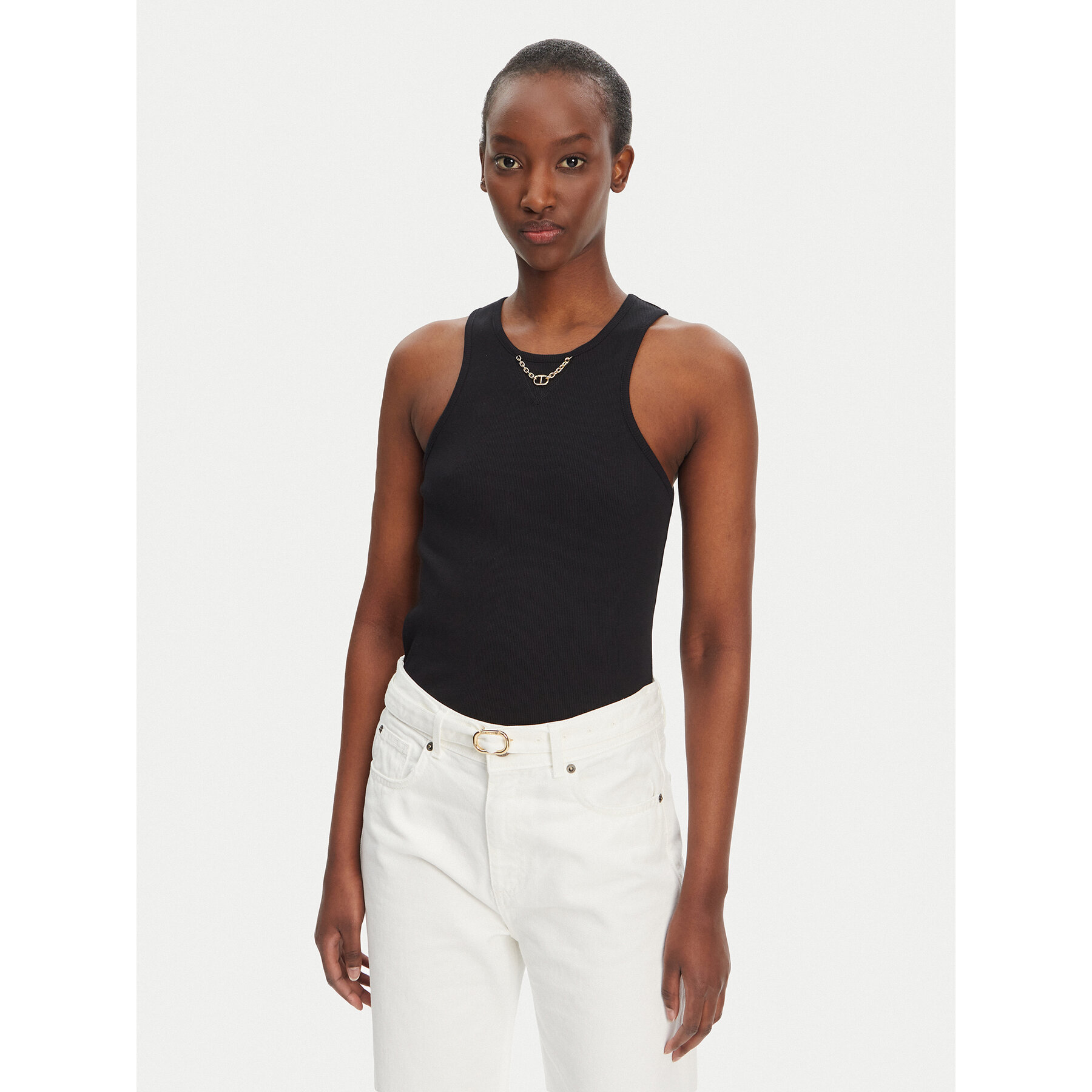 TWINSET TWINSET Τοπ 251TT2400 Μαύρο Slim Fit