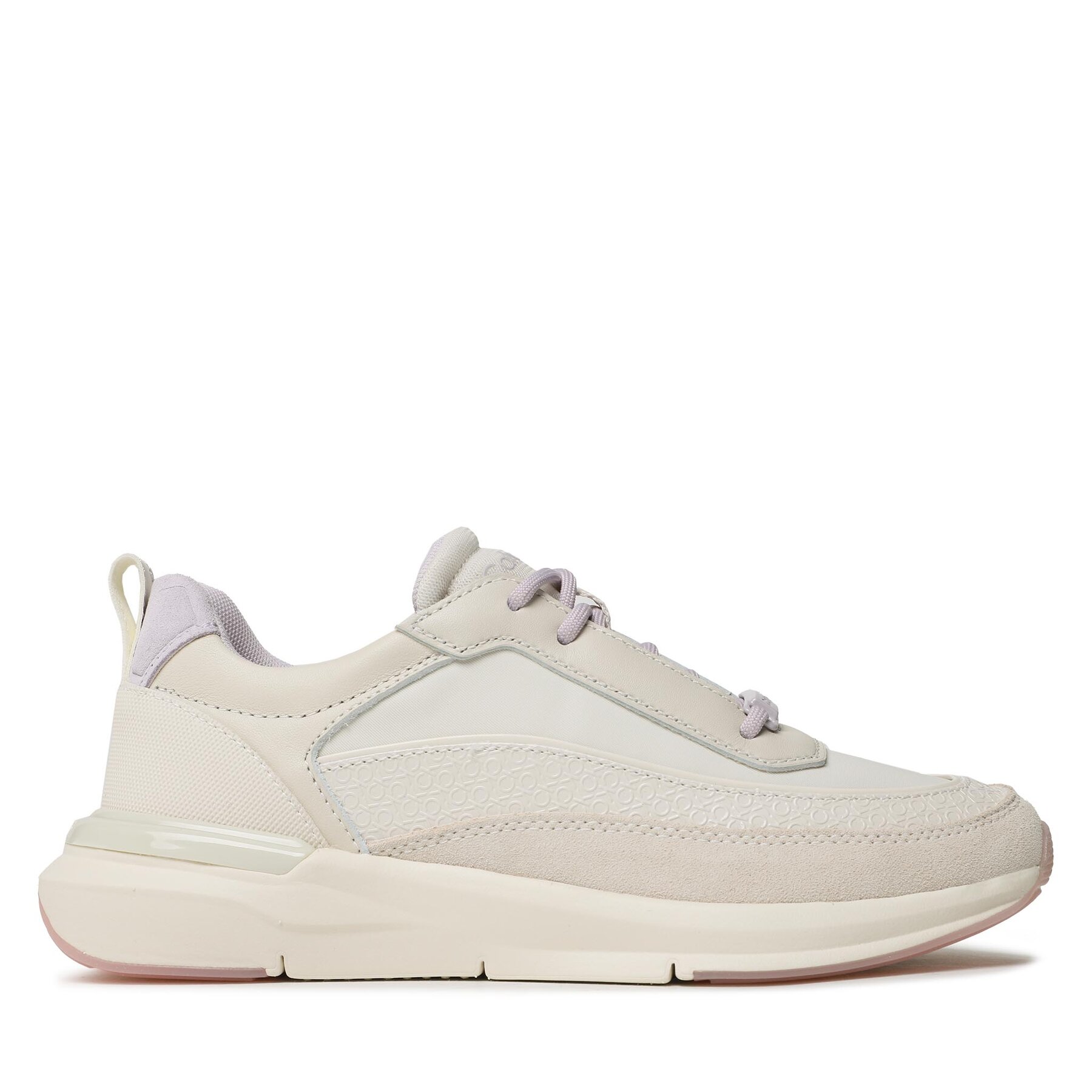 Damskie Sneakersy Calvin Klein, Rozmiar 38 Écru Flexi Runner Lace Up-Nano Mn Mix HW0HW01581