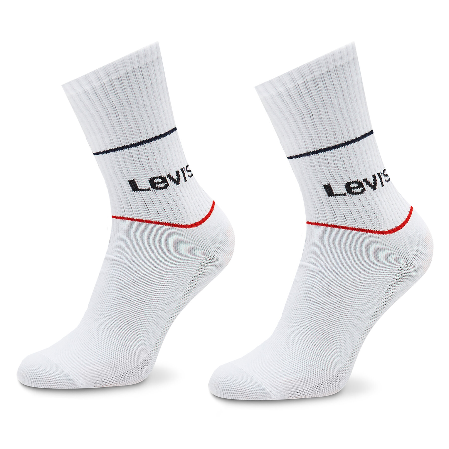2 pares de calcetines altos unisex Levi's® 701210567 Blanco
