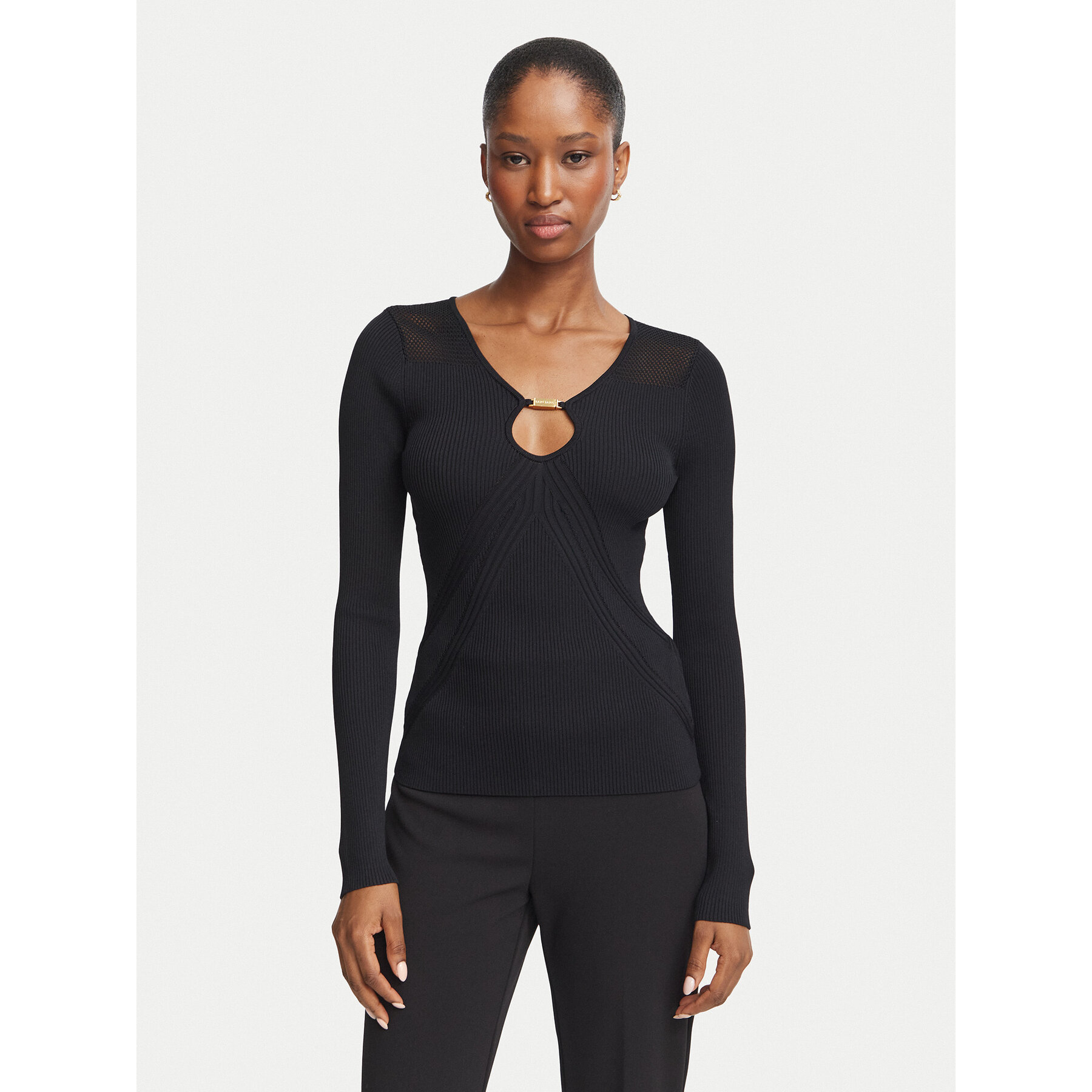 Guess Bluse G6YR08 Z1067 Schwarz Slim Fit