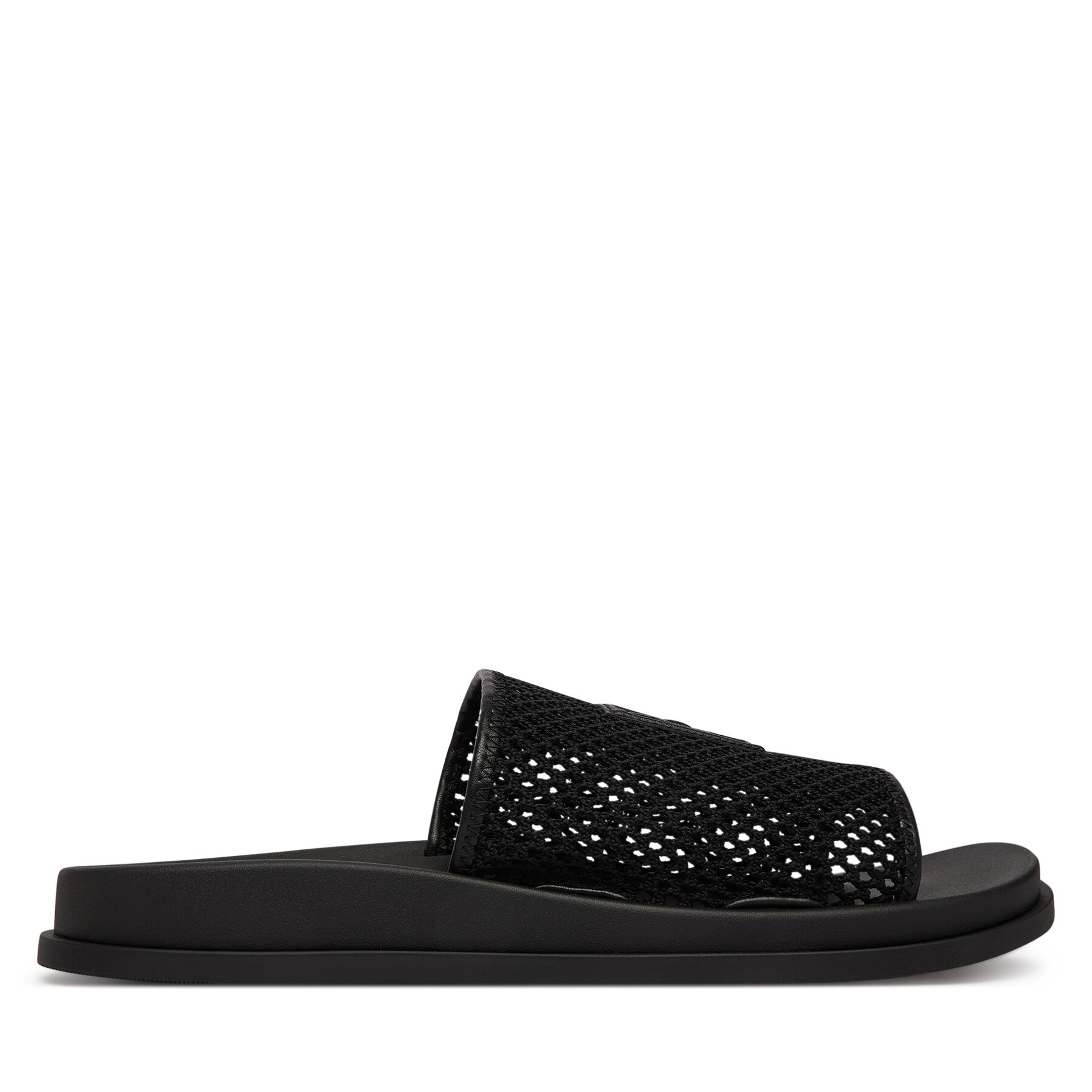 Natikači Calvin Klein Mesh Mule Slides HW0HW02889 Črna