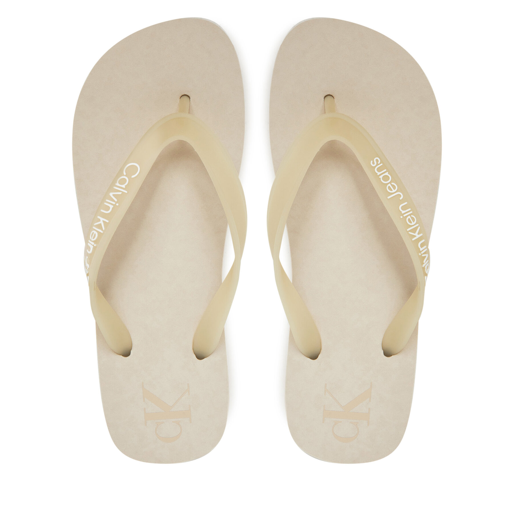 Japanke Calvin Klein Jeans Beach Sandal Flatform Tpu YW0YW01830 Écru