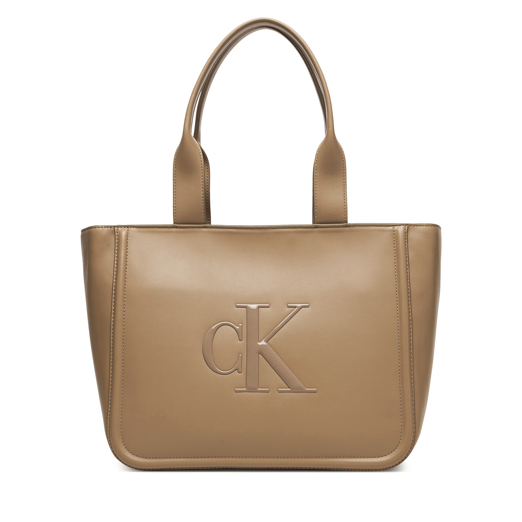 Дамска чанта Calvin Klein Bold Ck Medium Tote LV04F3218G Бежов