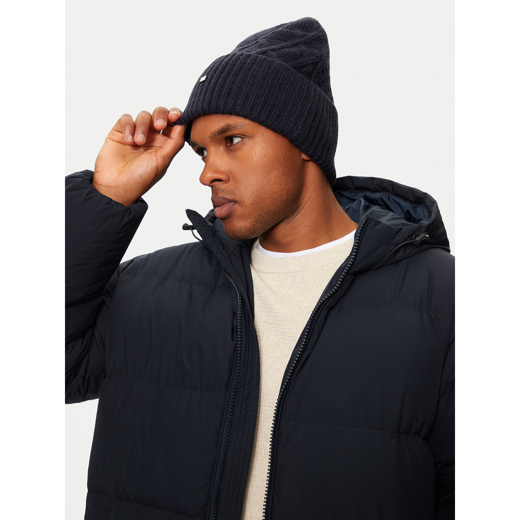 Gorro Tommy Hilfiger Flag Cable AM0AM12810 Azul marino